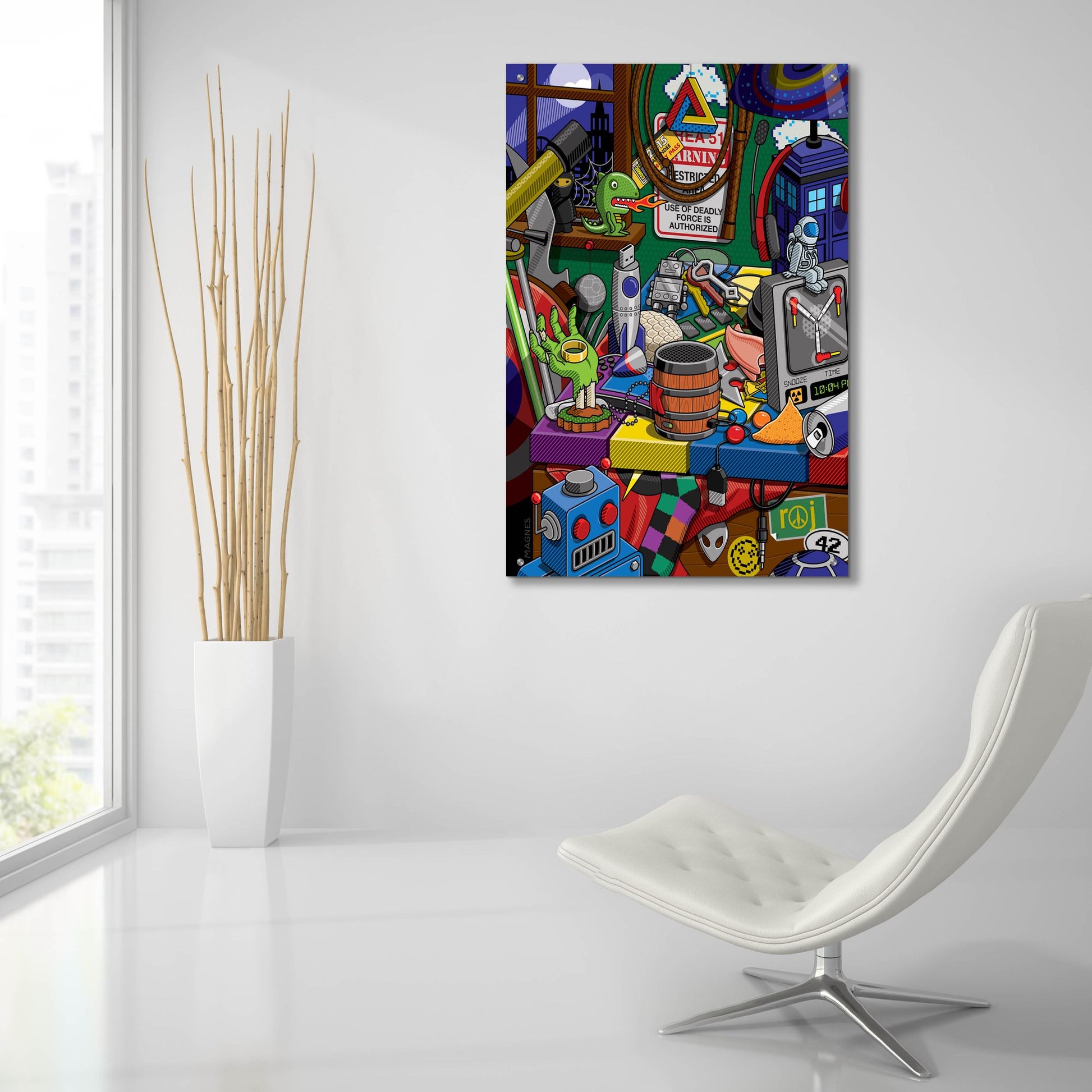 Epic Art 'Geek Chic' by Ron Magnes, Acrylic Glass Wall Art,24x36