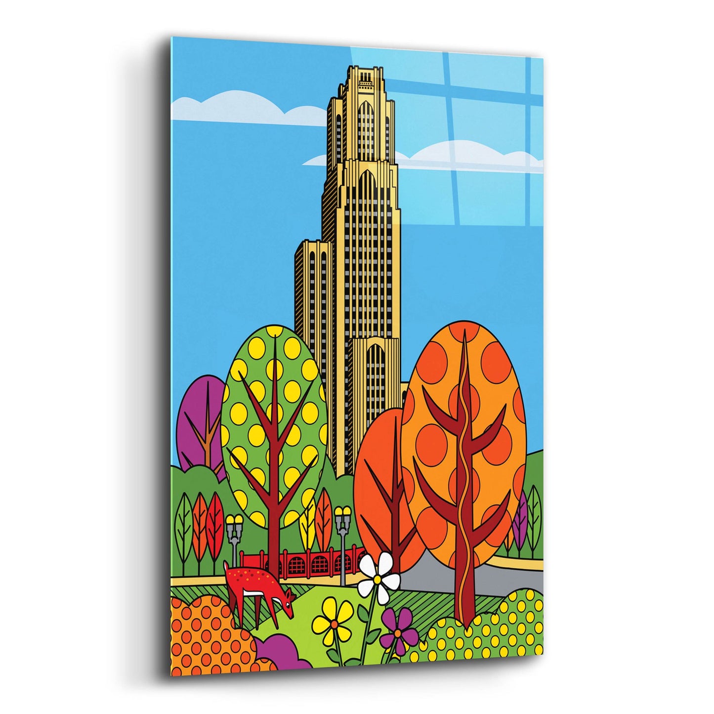 Epic Art 'Cathedral Of Learning Pittsburgh' by Ron Magnes, Acrylic Glass Wall Art,12x16