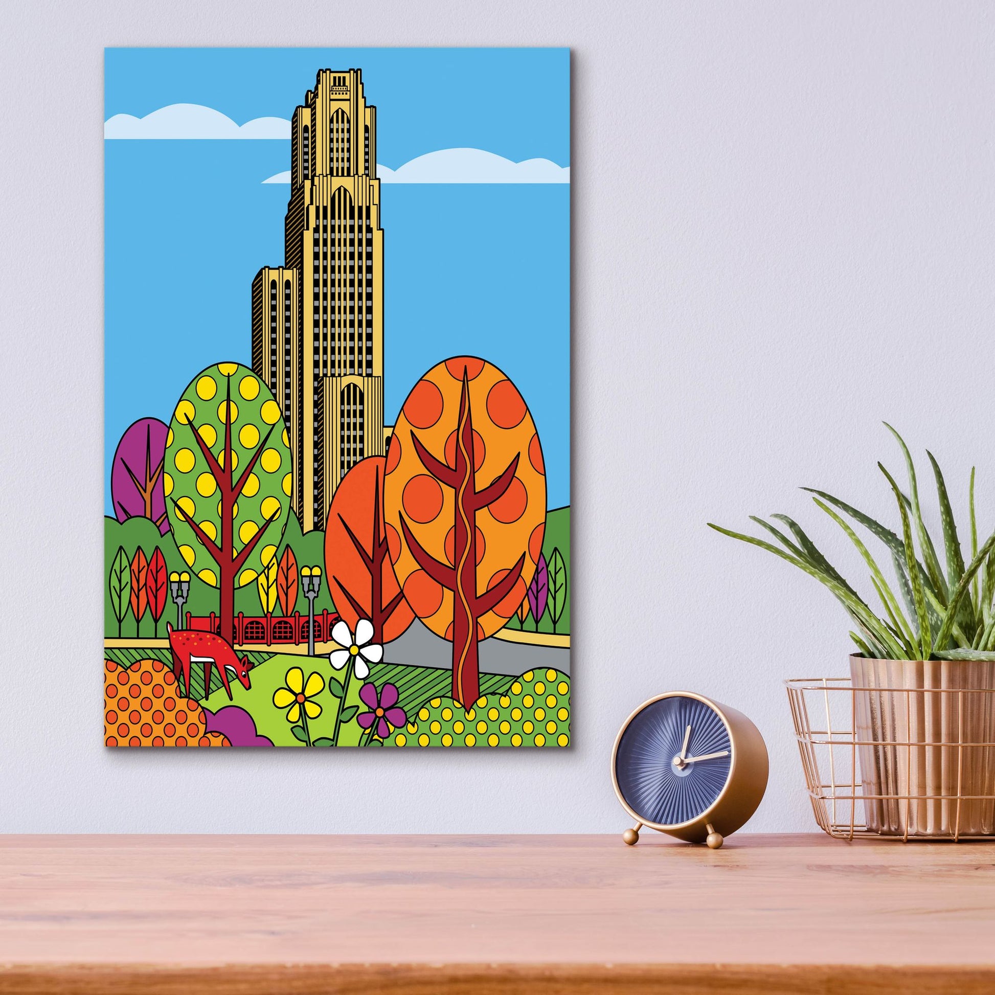 Epic Art 'Cathedral Of Learning Pittsburgh' by Ron Magnes, Acrylic Glass Wall Art,12x16