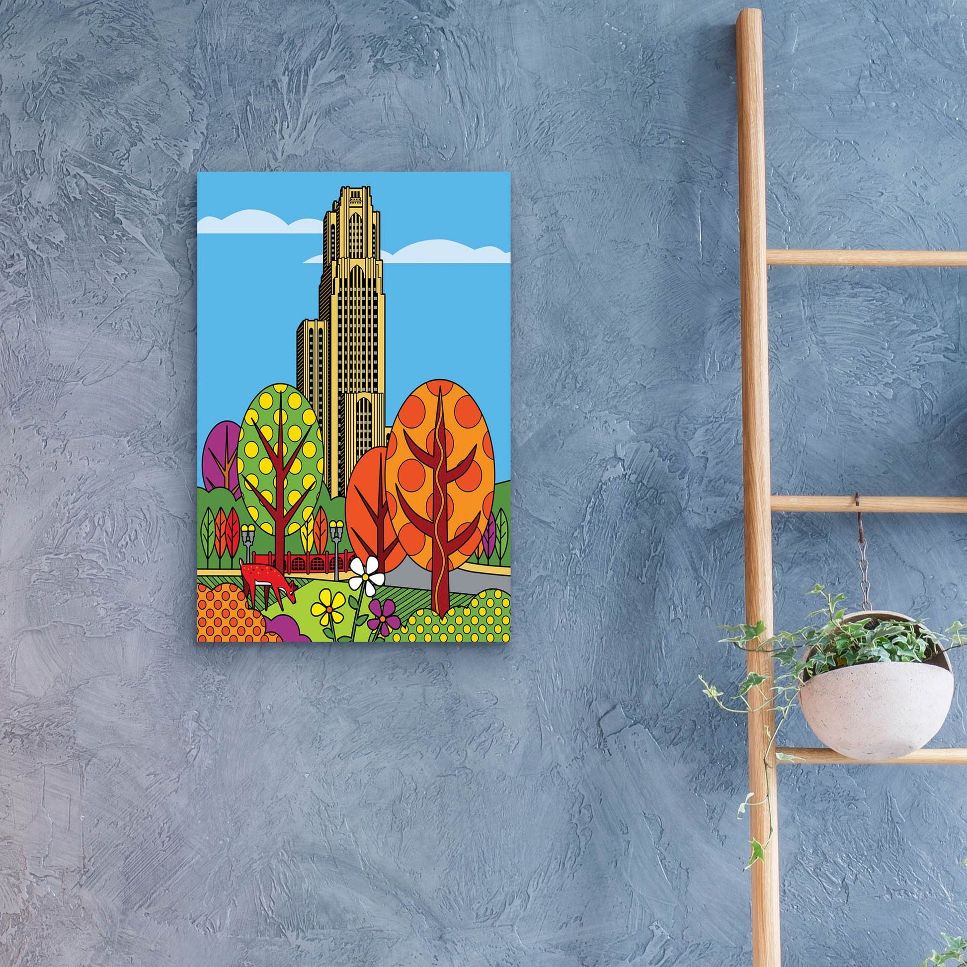 Epic Art 'Cathedral Of Learning Pittsburgh' by Ron Magnes, Acrylic Glass Wall Art,16x24