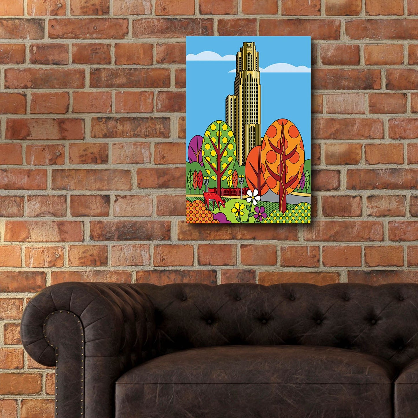 Epic Art 'Cathedral Of Learning Pittsburgh' by Ron Magnes, Acrylic Glass Wall Art,16x24