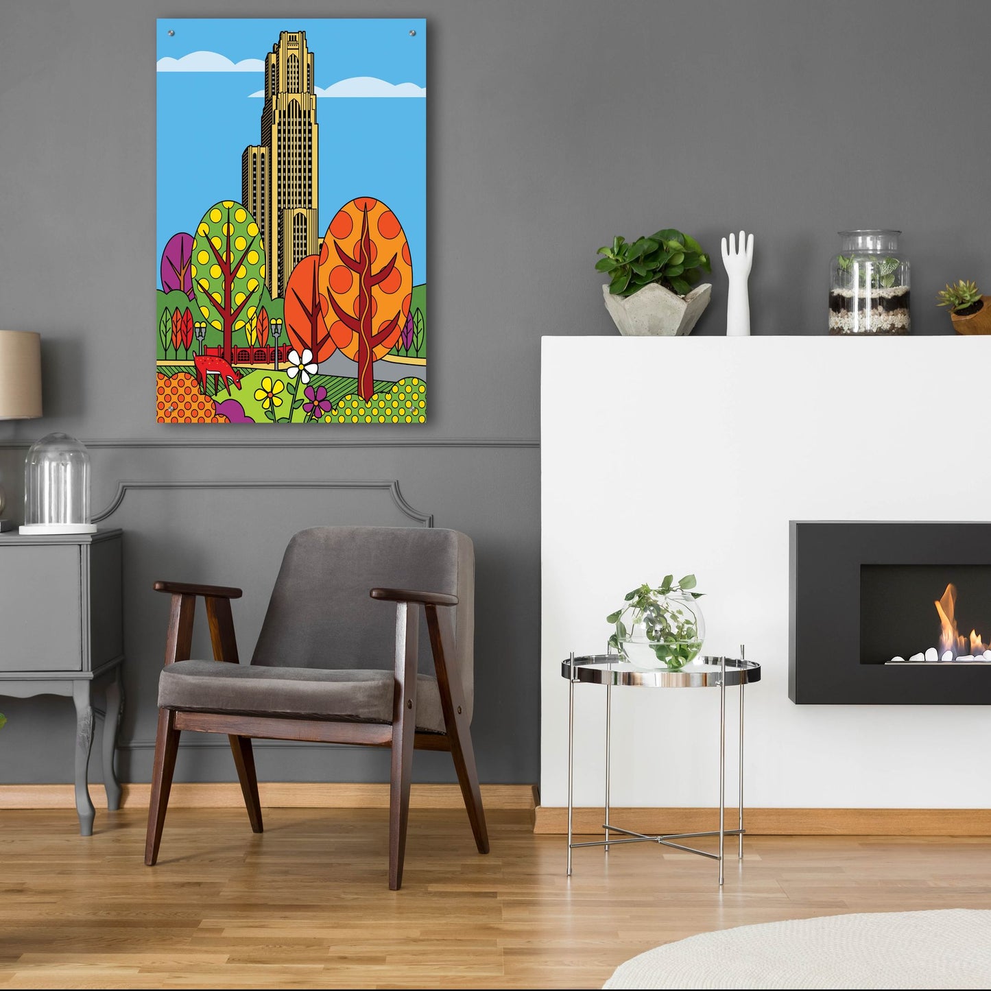 Epic Art 'Cathedral Of Learning Pittsburgh' by Ron Magnes, Acrylic Glass Wall Art,24x36