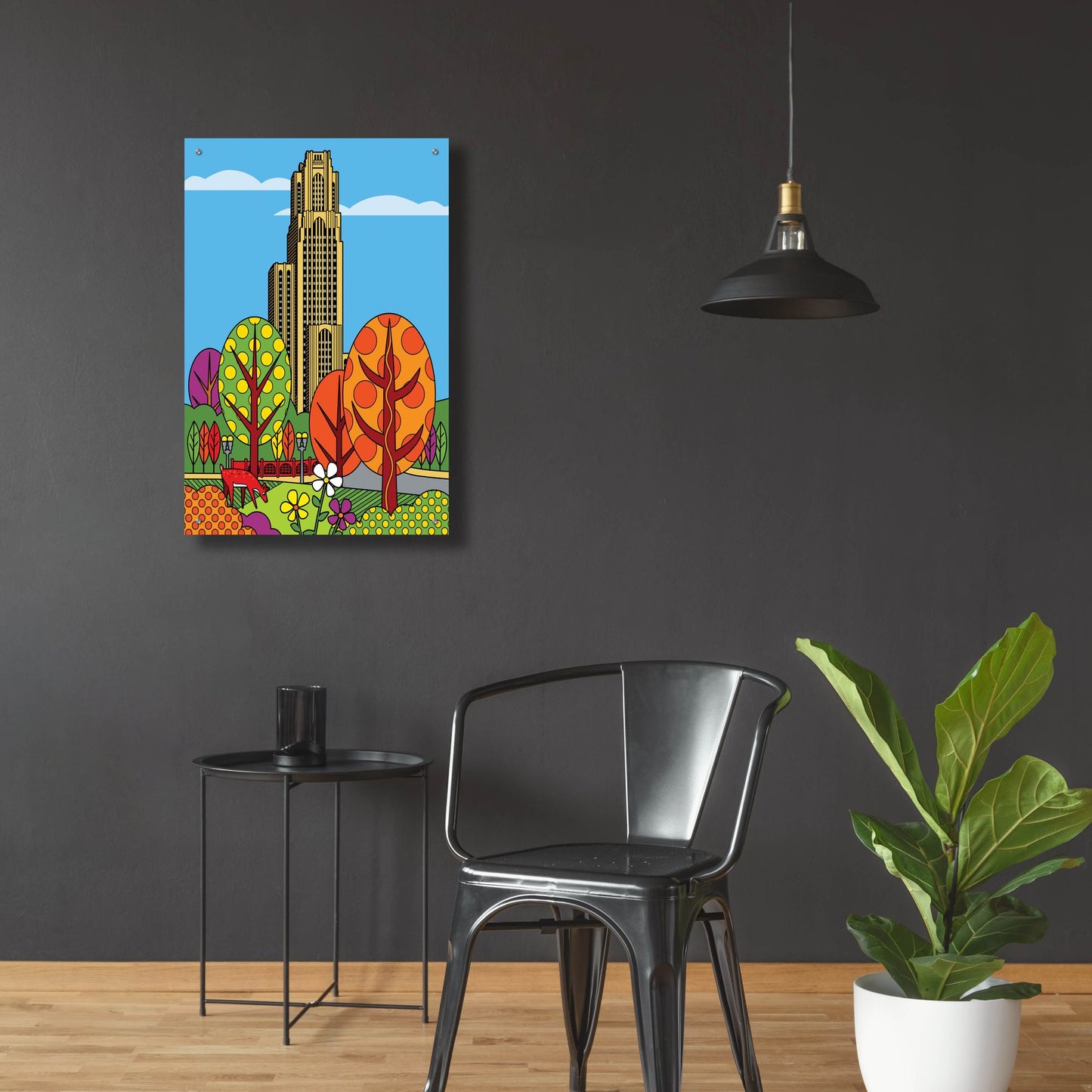 Epic Art 'Cathedral Of Learning Pittsburgh' by Ron Magnes, Acrylic Glass Wall Art,24x36