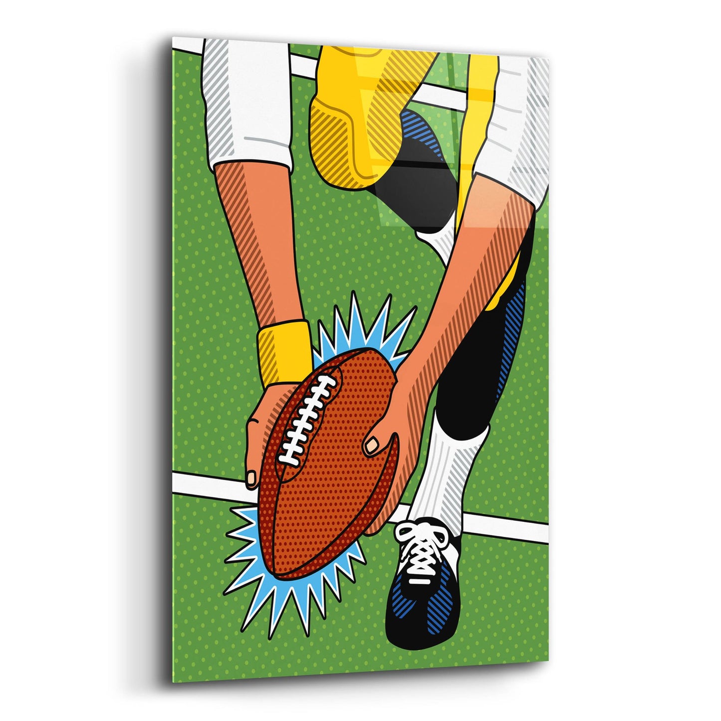 Epic Art 'Franco Immaculate Reception' by Ron Magnes, Acrylic Glass Wall Art,12x16