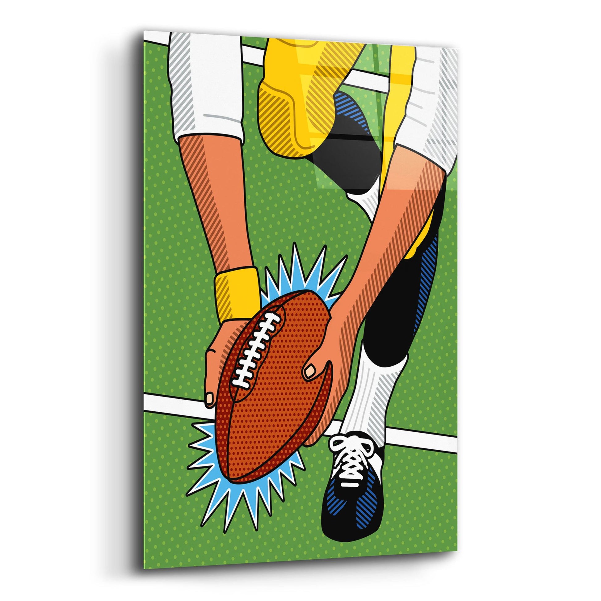 Epic Art 'Franco Immaculate Reception' by Ron Magnes, Acrylic Glass Wall Art,12x16