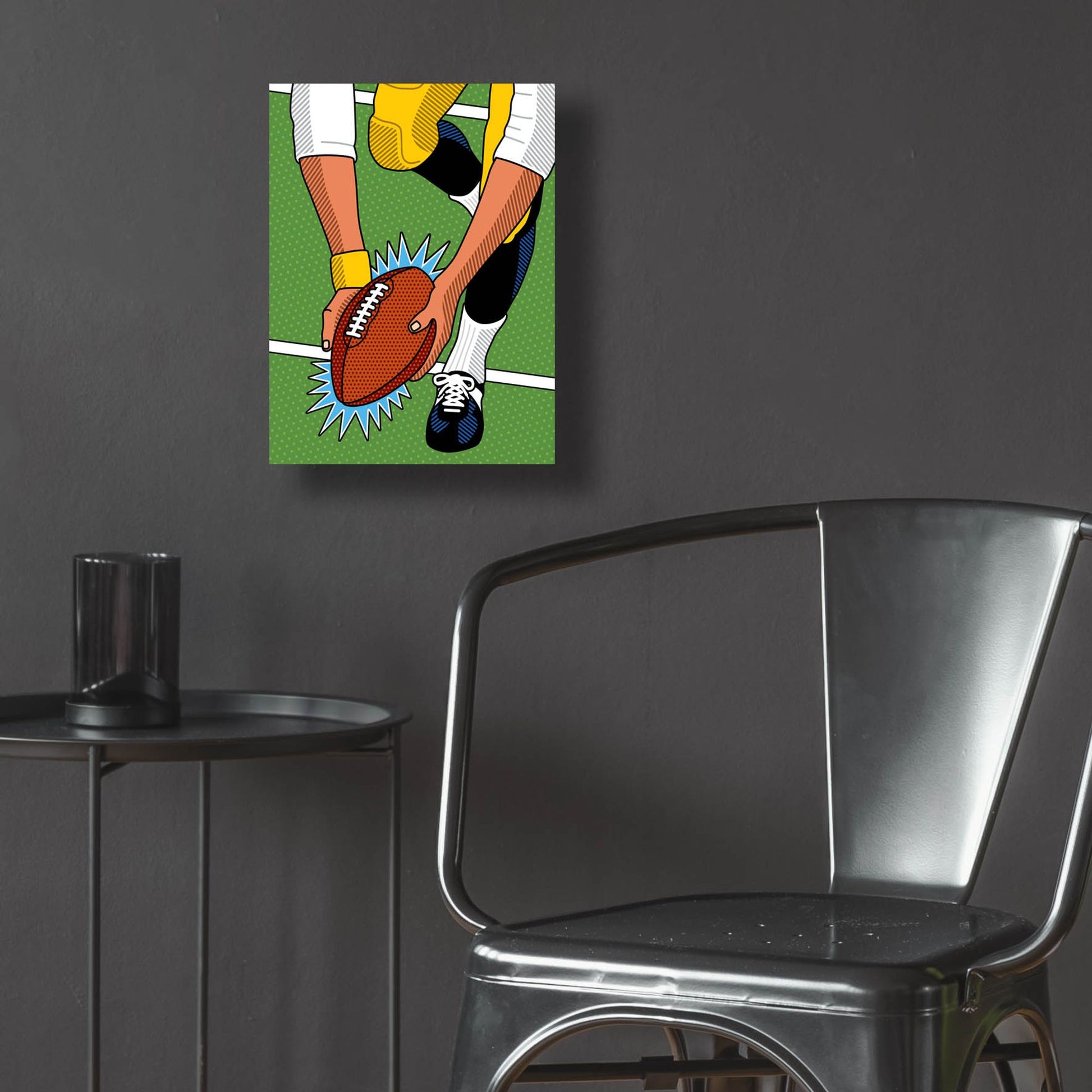 Epic Art 'Franco Immaculate Reception' by Ron Magnes, Acrylic Glass Wall Art,12x16