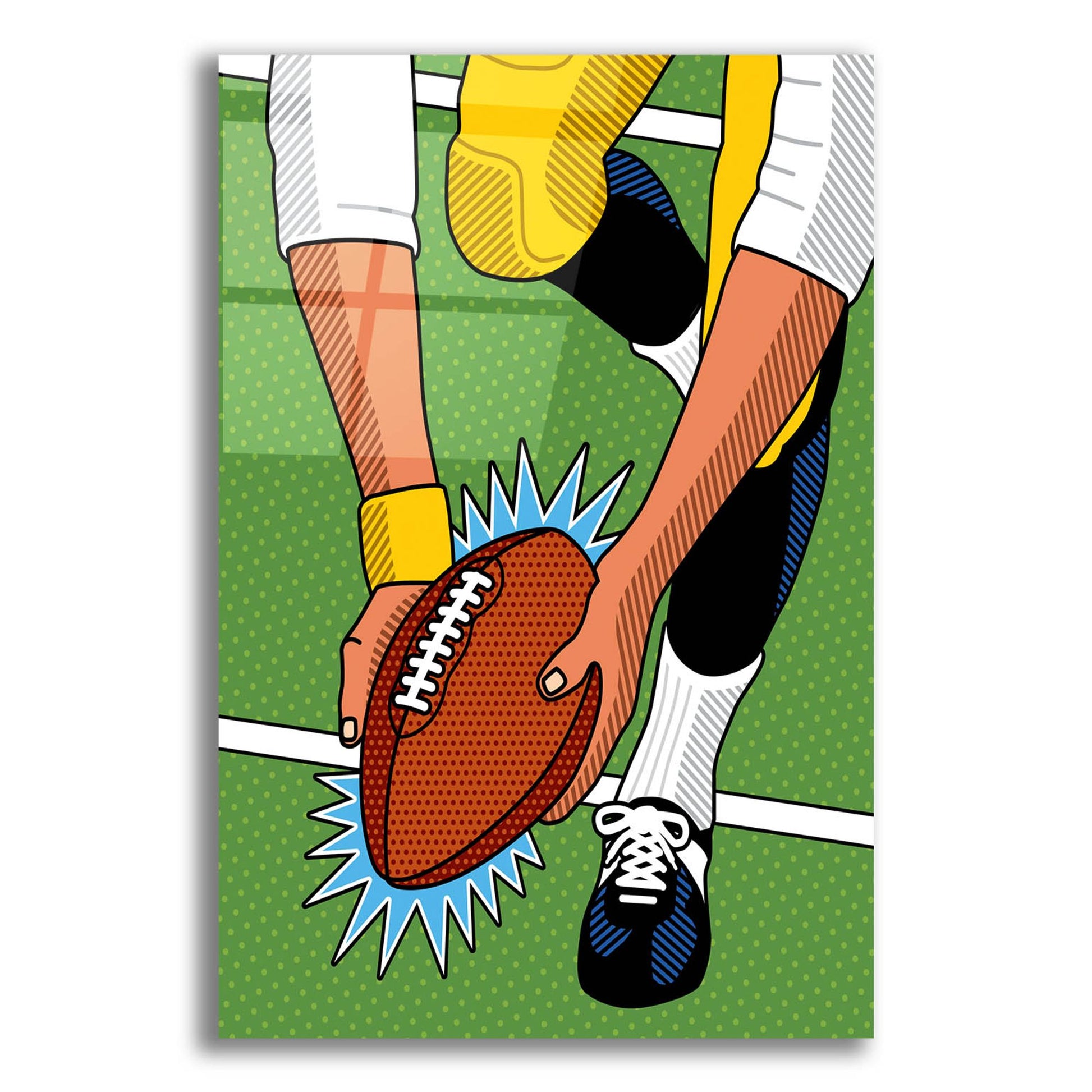 Epic Art 'Franco Immaculate Reception' by Ron Magnes, Acrylic Glass Wall Art