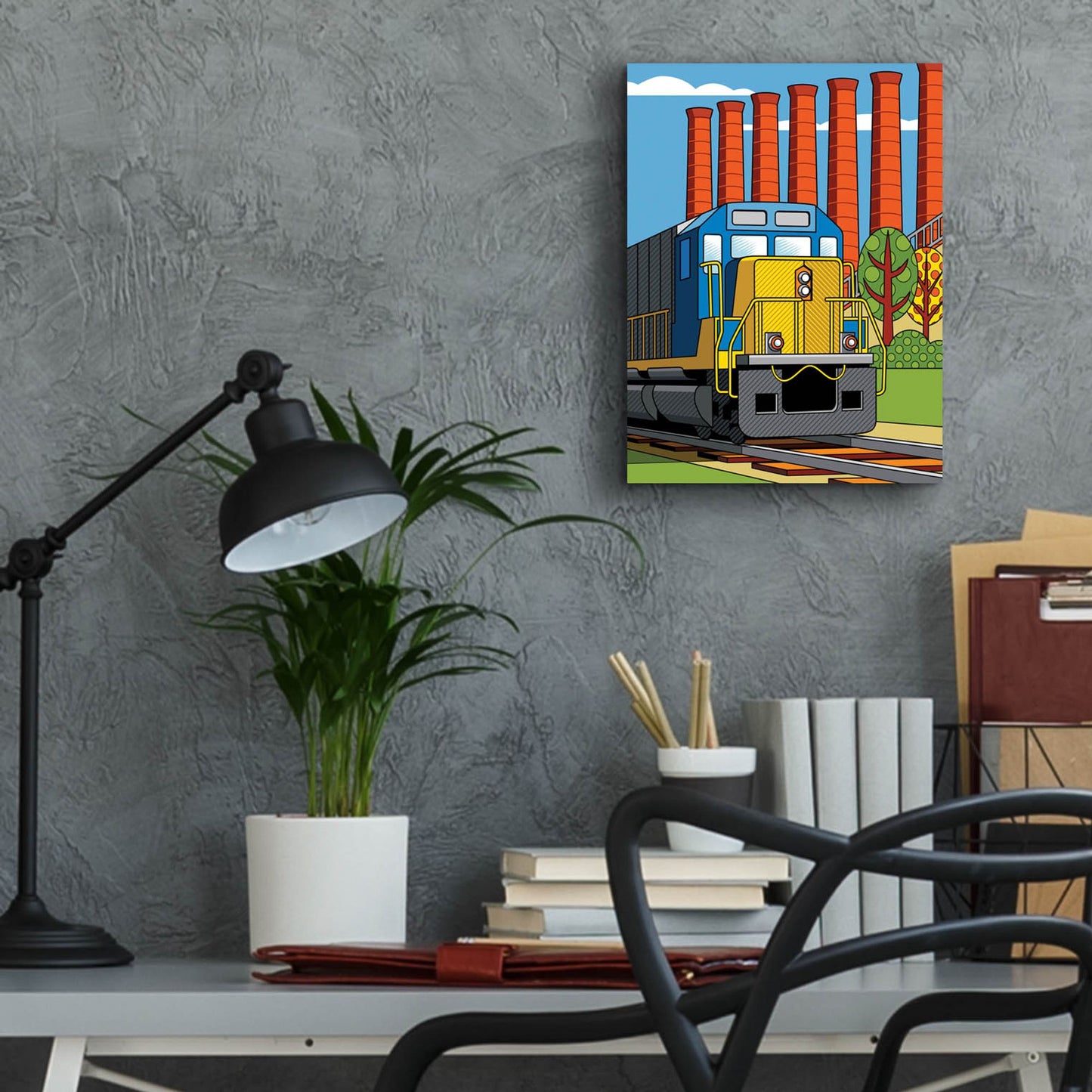 Epic Art 'Homestead Steel Mill Stacks' by Ron Magnes, Acrylic Glass Wall Art,12x16