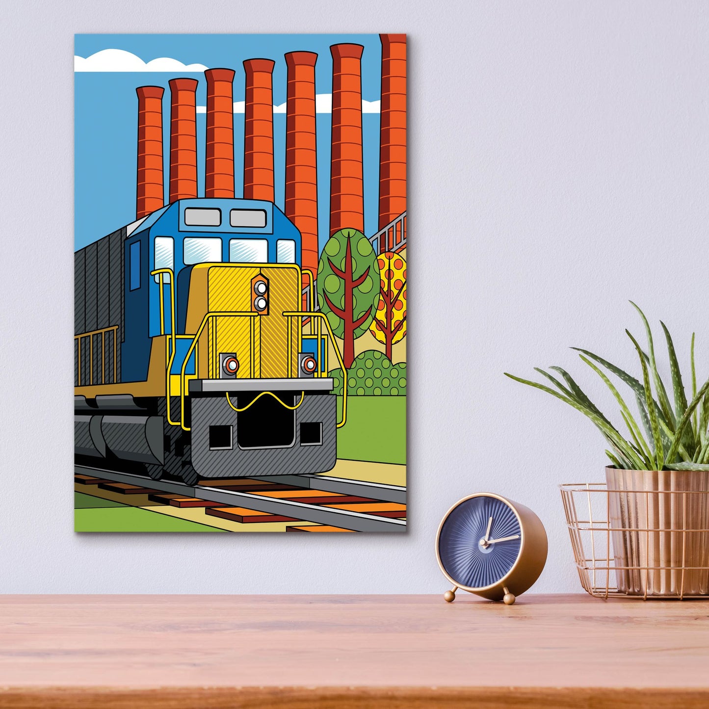 Epic Art 'Homestead Steel Mill Stacks' by Ron Magnes, Acrylic Glass Wall Art,12x16