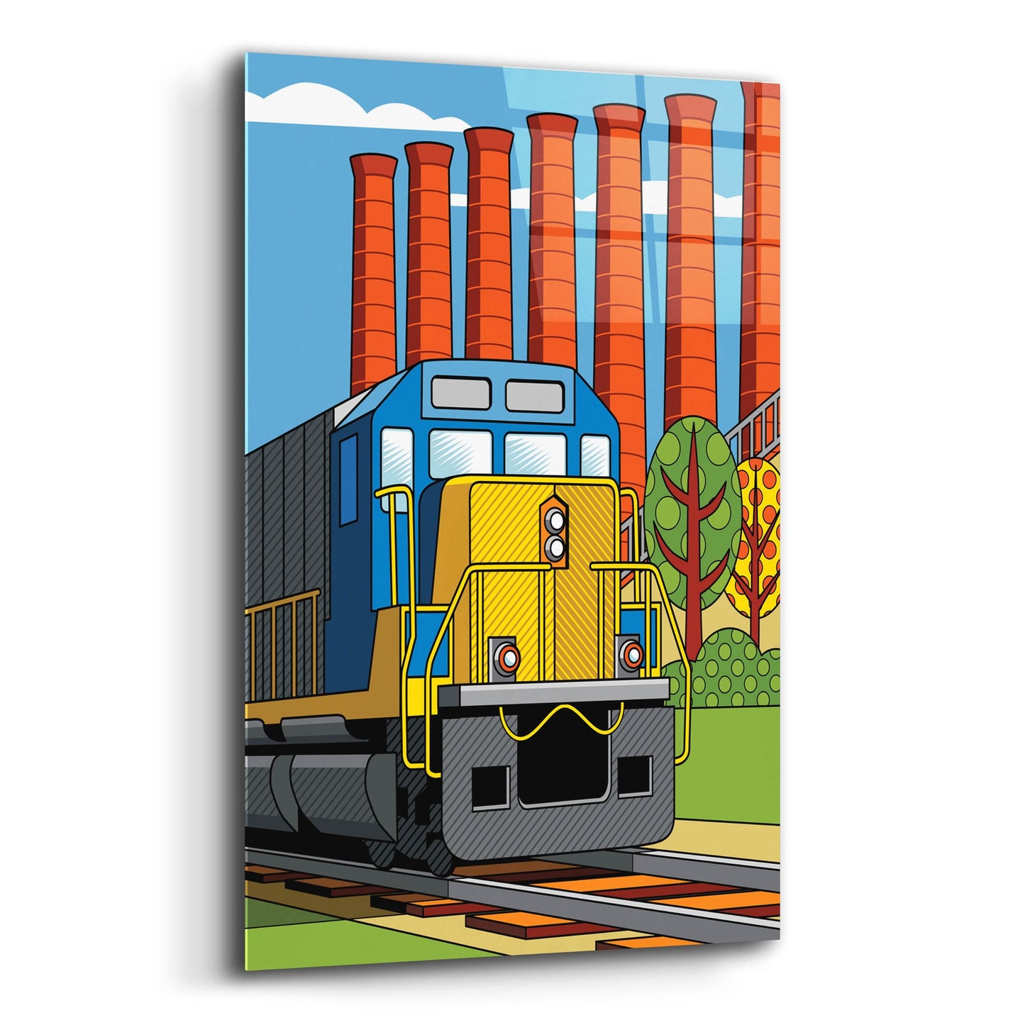 Epic Art 'Homestead Steel Mill Stacks' by Ron Magnes, Acrylic Glass Wall Art,16x24