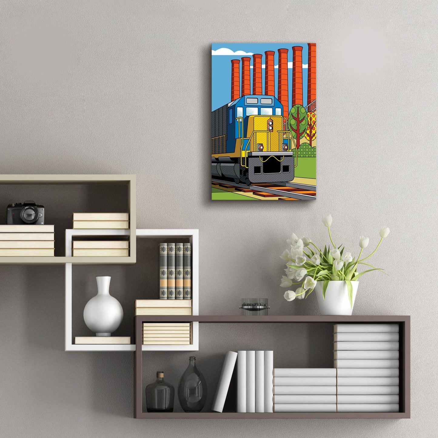Epic Art 'Homestead Steel Mill Stacks' by Ron Magnes, Acrylic Glass Wall Art,16x24