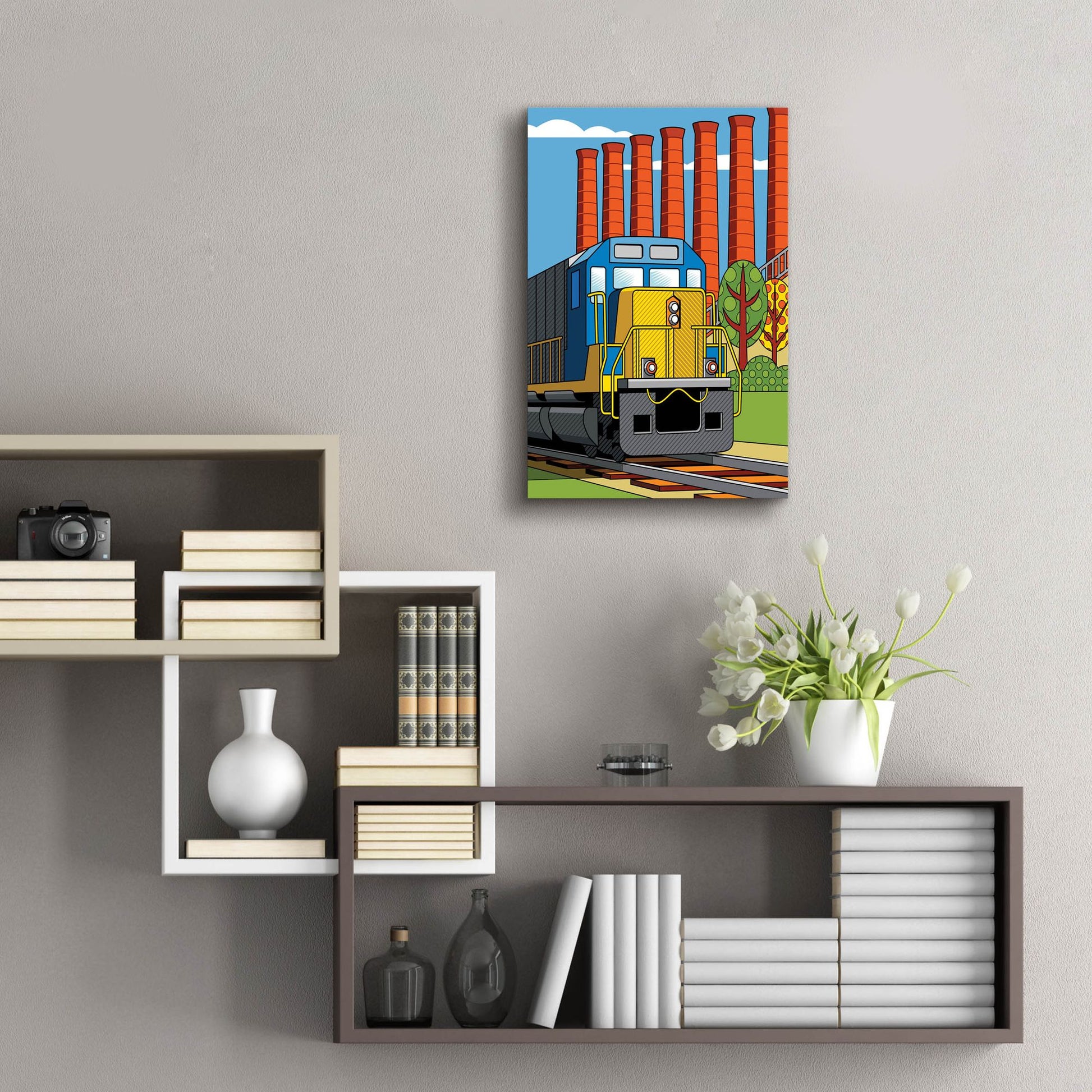Epic Art 'Homestead Steel Mill Stacks' by Ron Magnes, Acrylic Glass Wall Art,16x24