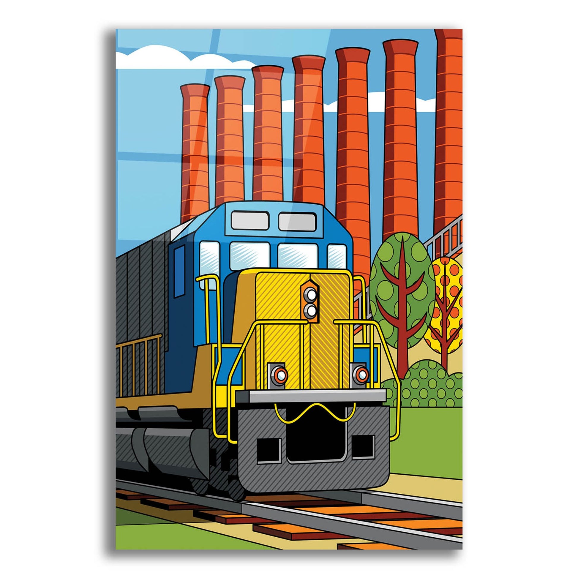 Epic Art 'Homestead Steel Mill Stacks' by Ron Magnes, Acrylic Glass Wall Art,16x24