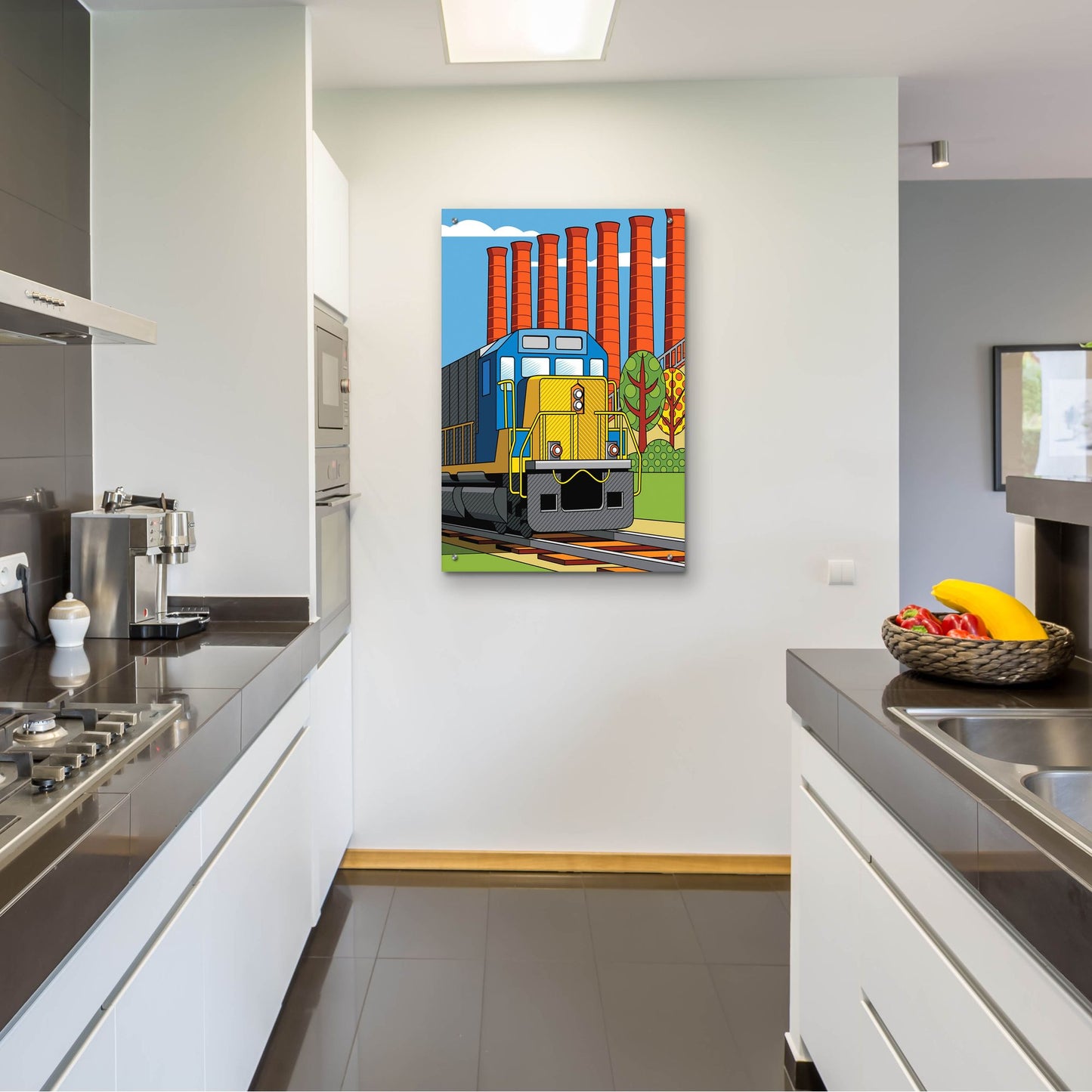 Epic Art 'Homestead Steel Mill Stacks' by Ron Magnes, Acrylic Glass Wall Art,24x36