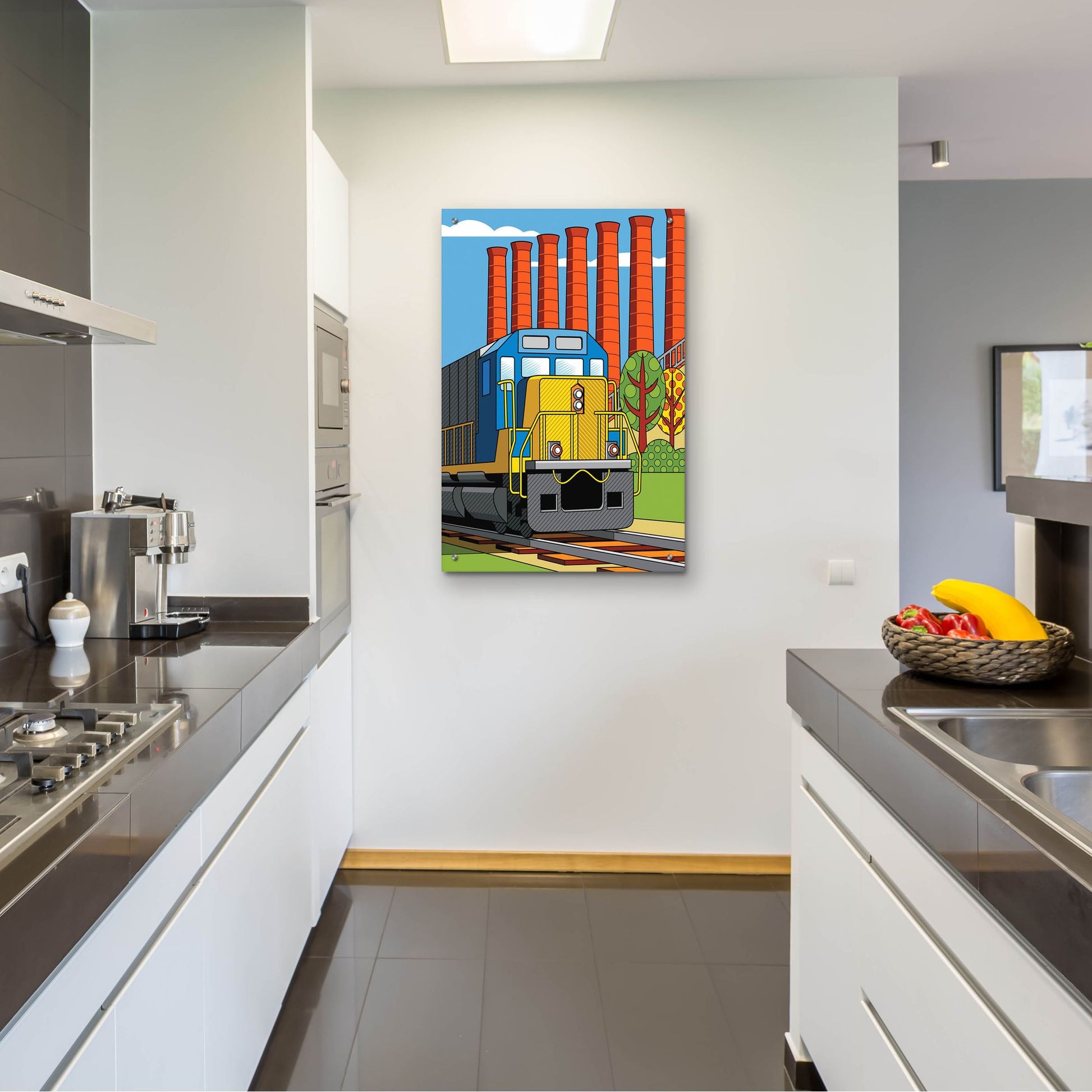 Epic Art 'Homestead Steel Mill Stacks' by Ron Magnes, Acrylic Glass Wall Art,24x36