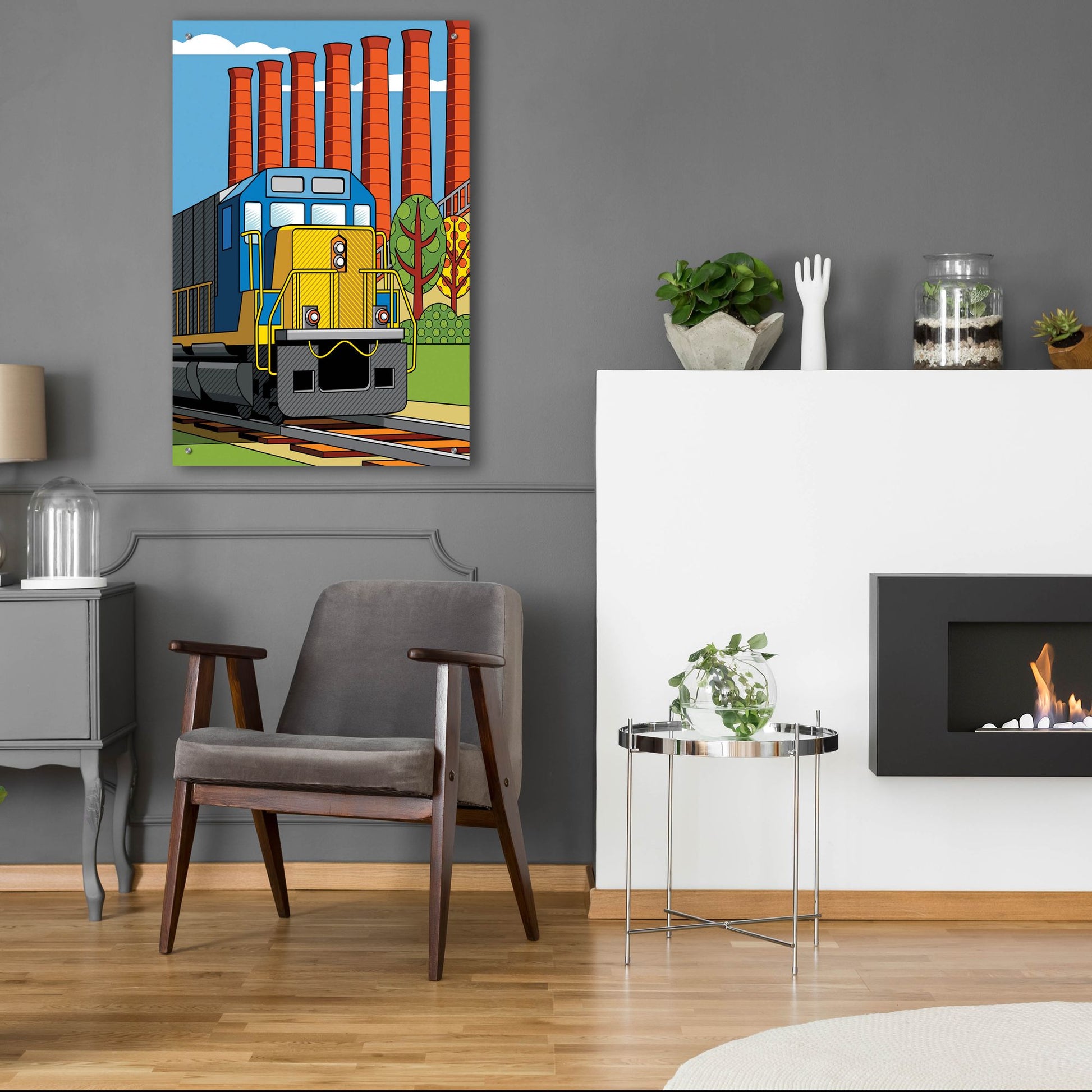 Epic Art 'Homestead Steel Mill Stacks' by Ron Magnes, Acrylic Glass Wall Art,24x36