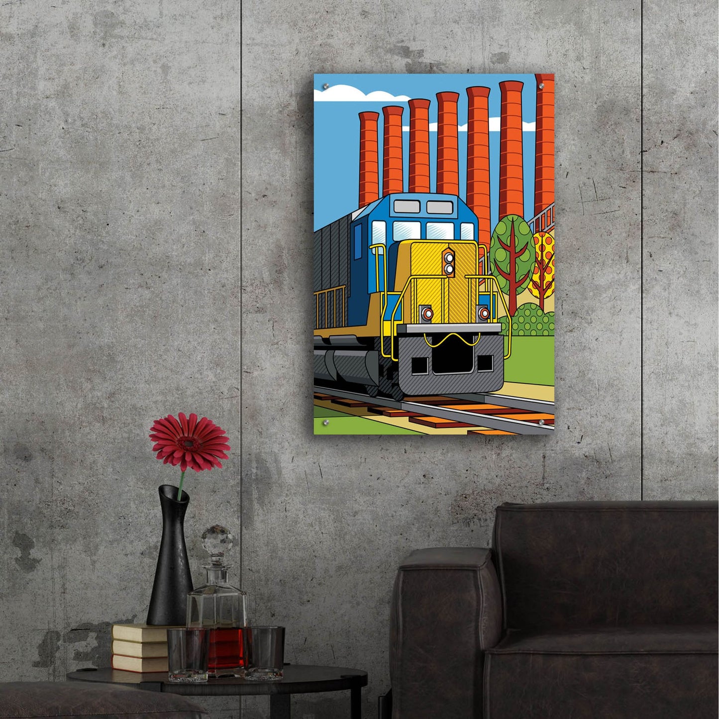 Epic Art 'Homestead Steel Mill Stacks' by Ron Magnes, Acrylic Glass Wall Art,24x36