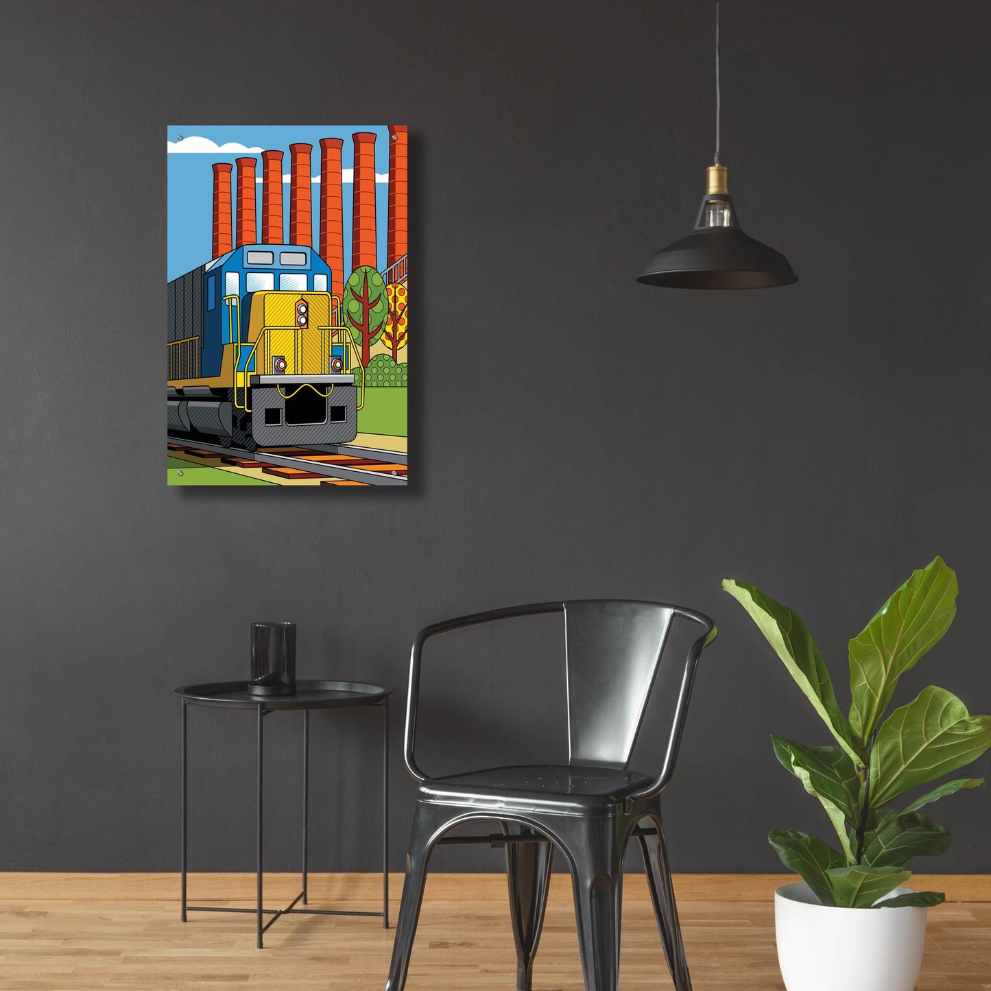 Epic Art 'Homestead Steel Mill Stacks' by Ron Magnes, Acrylic Glass Wall Art,24x36