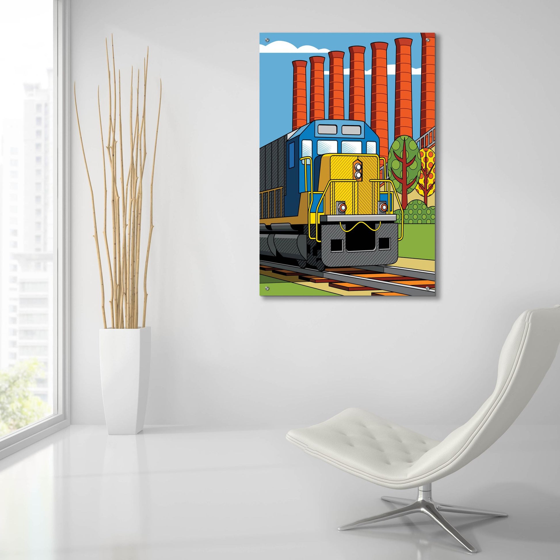 Epic Art 'Homestead Steel Mill Stacks' by Ron Magnes, Acrylic Glass Wall Art,24x36