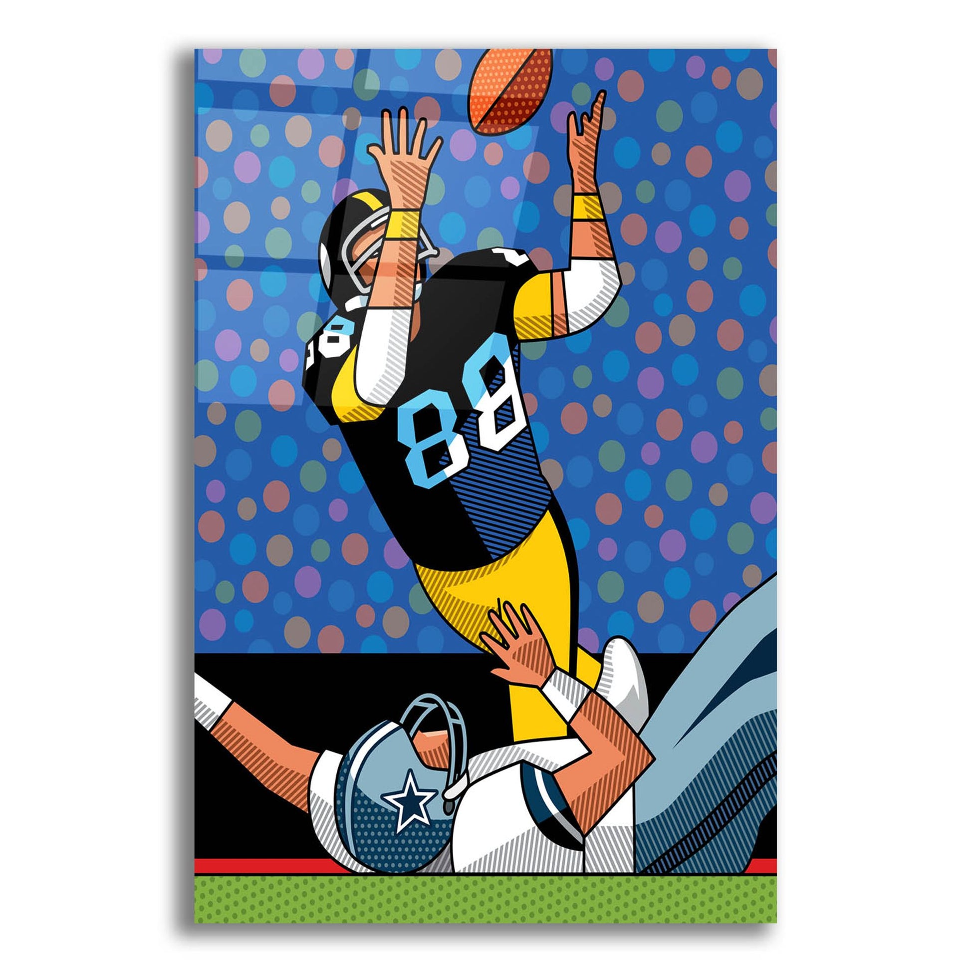 Epic Art 'Lynn Swann Super Bowl Catch' by Ron Magnes, Acrylic Glass Wall Art,12x16