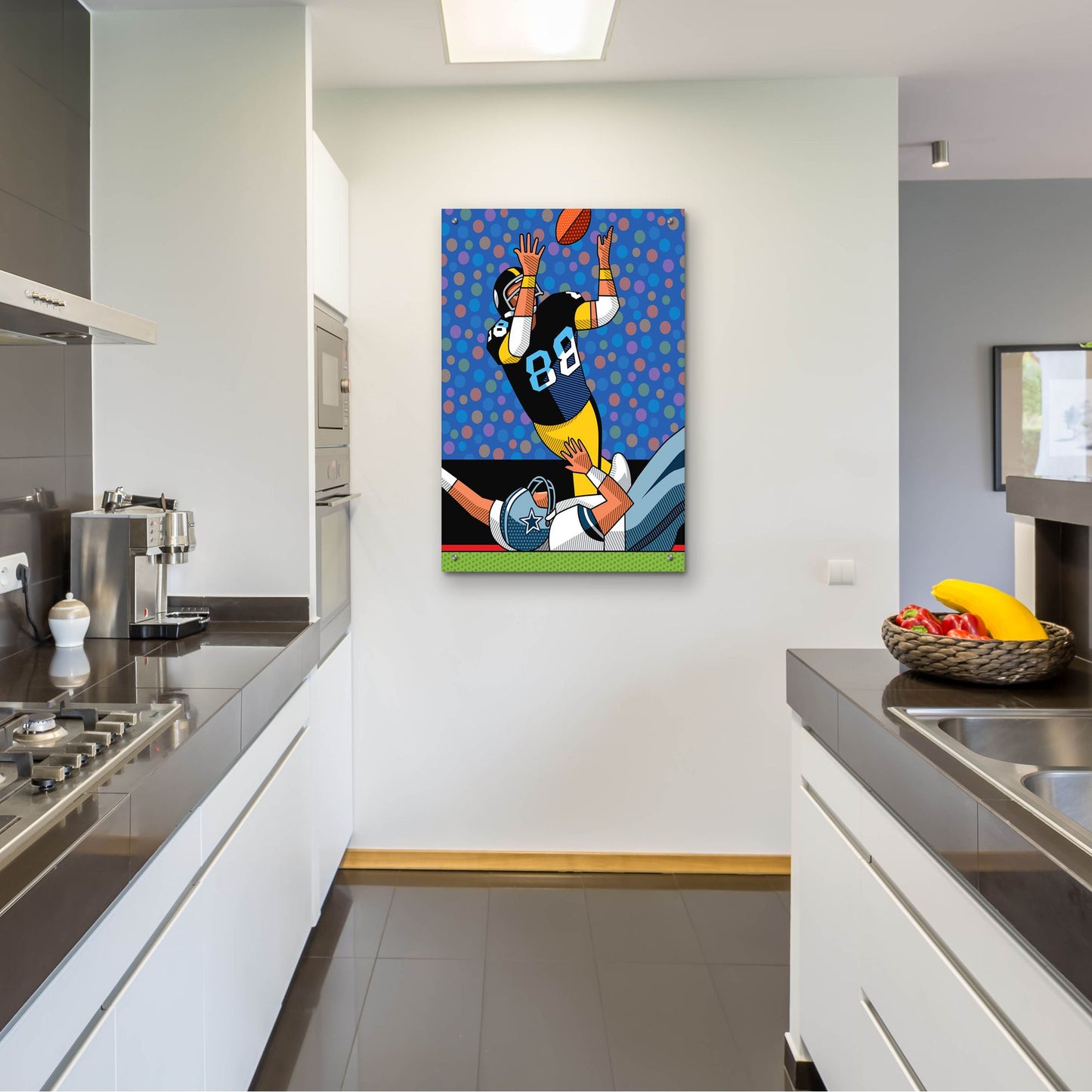 Epic Art 'Lynn Swann Super Bowl Catch' by Ron Magnes, Acrylic Glass Wall Art,24x36