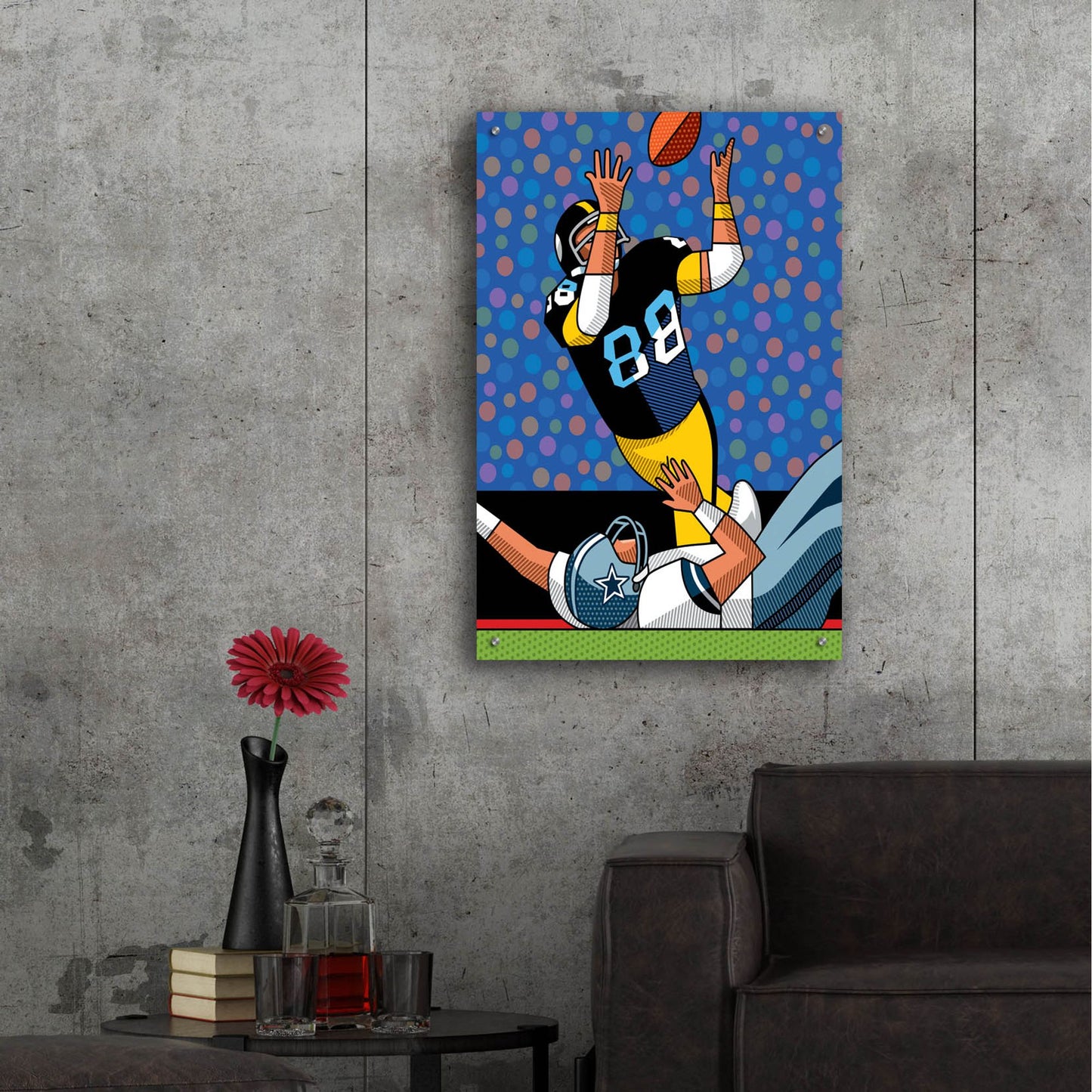 Epic Art 'Lynn Swann Super Bowl Catch' by Ron Magnes, Acrylic Glass Wall Art,24x36