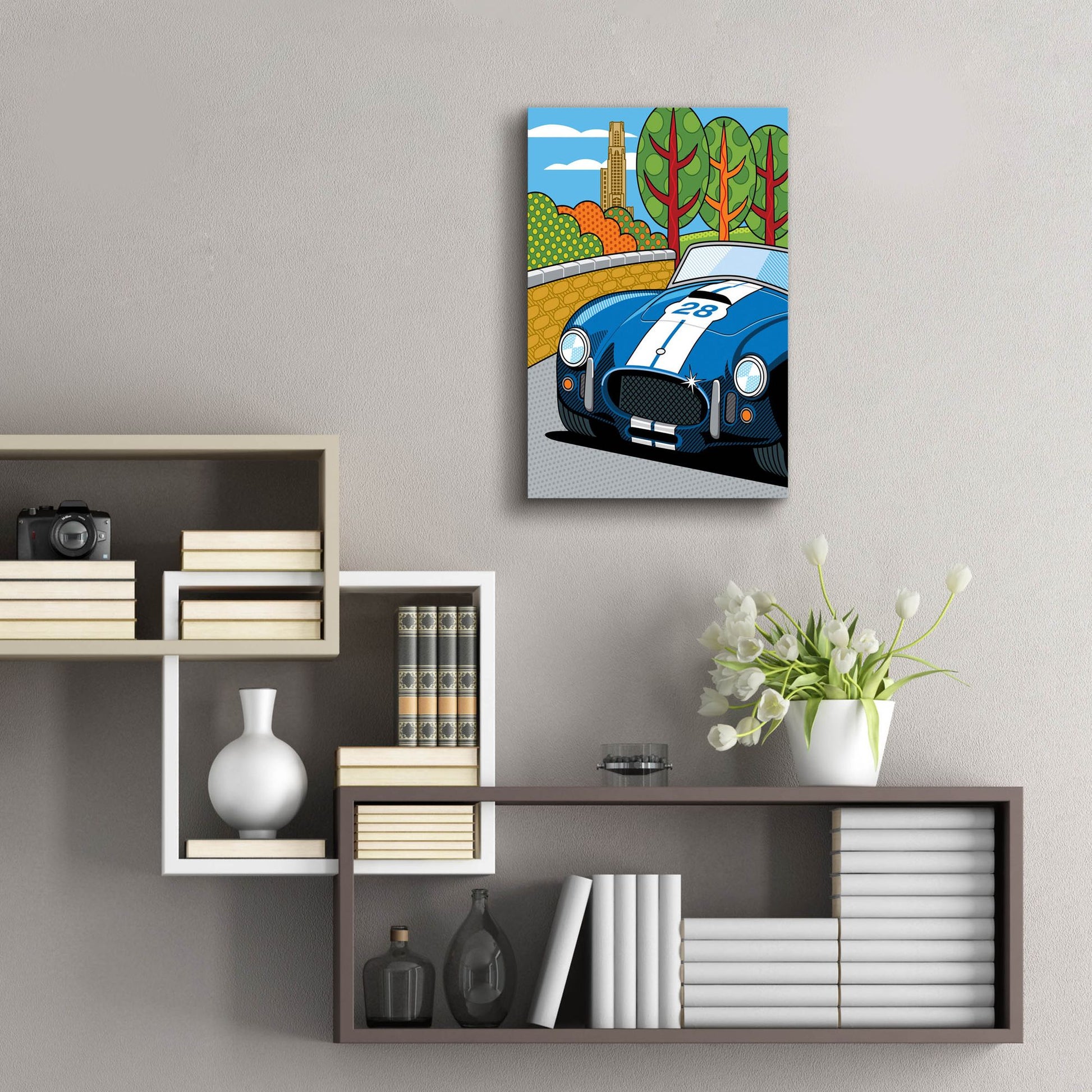 Epic Art 'Pittsburgh Vintage Grand Prix' by Ron Magnes, Acrylic Glass Wall Art,16x24