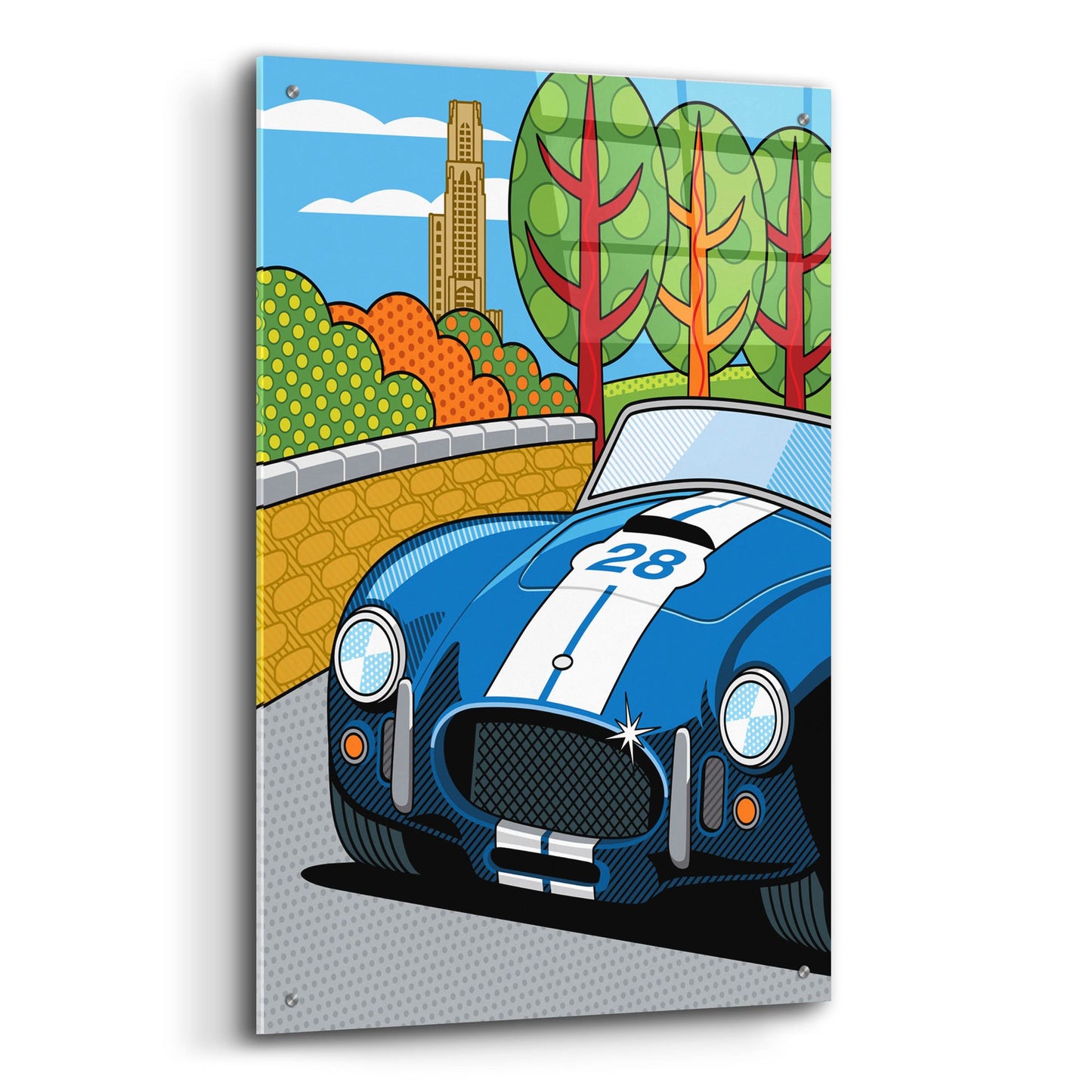 Epic Art 'Pittsburgh Vintage Grand Prix' by Ron Magnes, Acrylic Glass Wall Art,24x36
