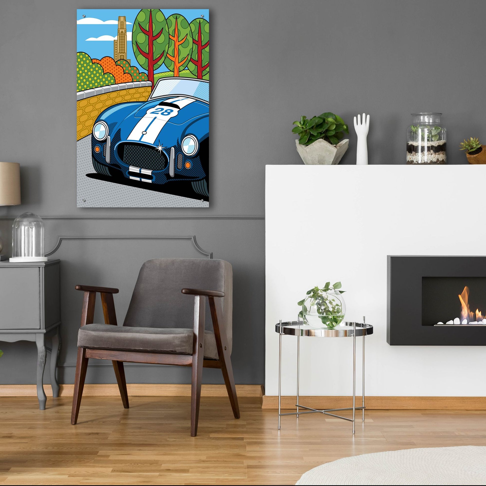 Epic Art 'Pittsburgh Vintage Grand Prix' by Ron Magnes, Acrylic Glass Wall Art,24x36