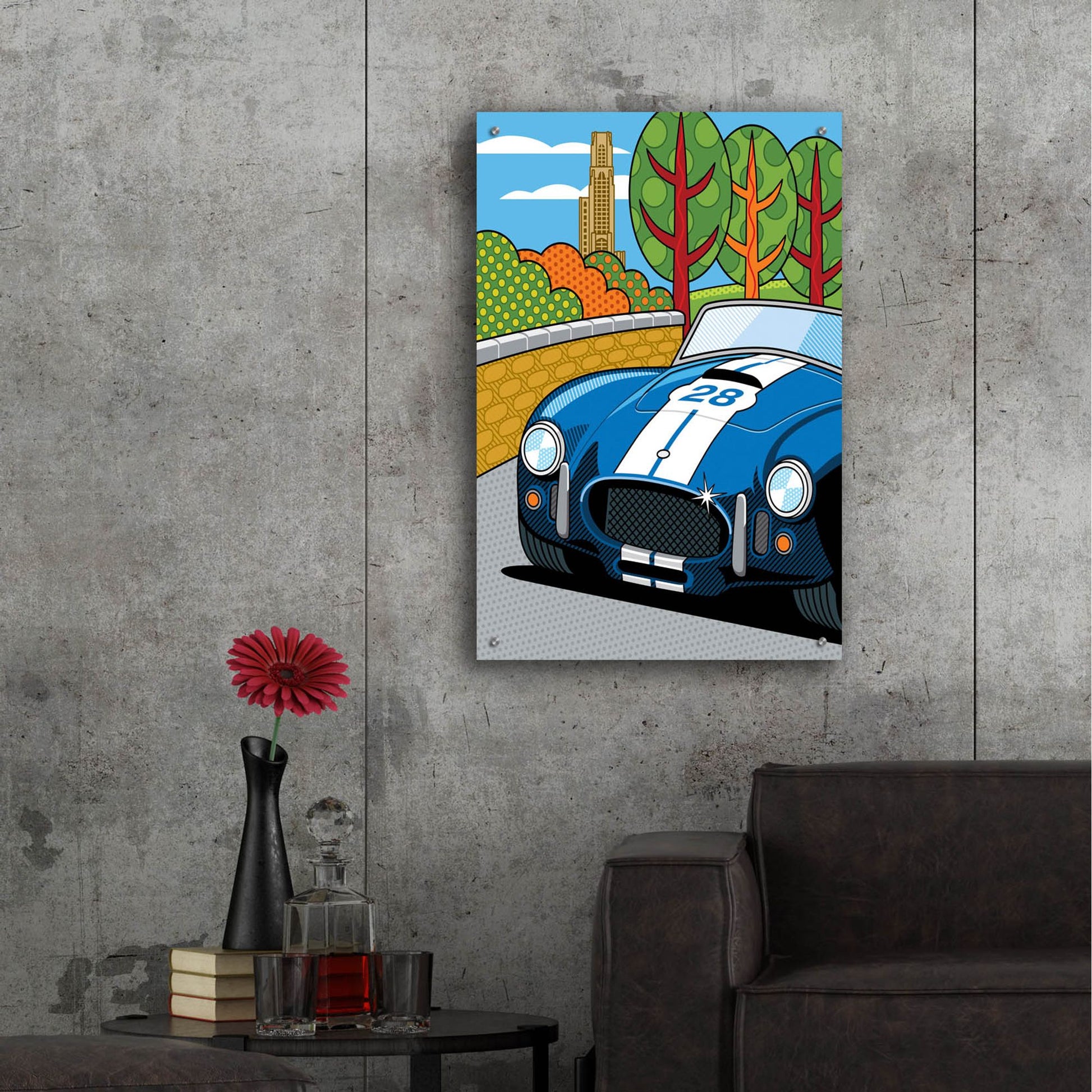 Epic Art 'Pittsburgh Vintage Grand Prix' by Ron Magnes, Acrylic Glass Wall Art,24x36