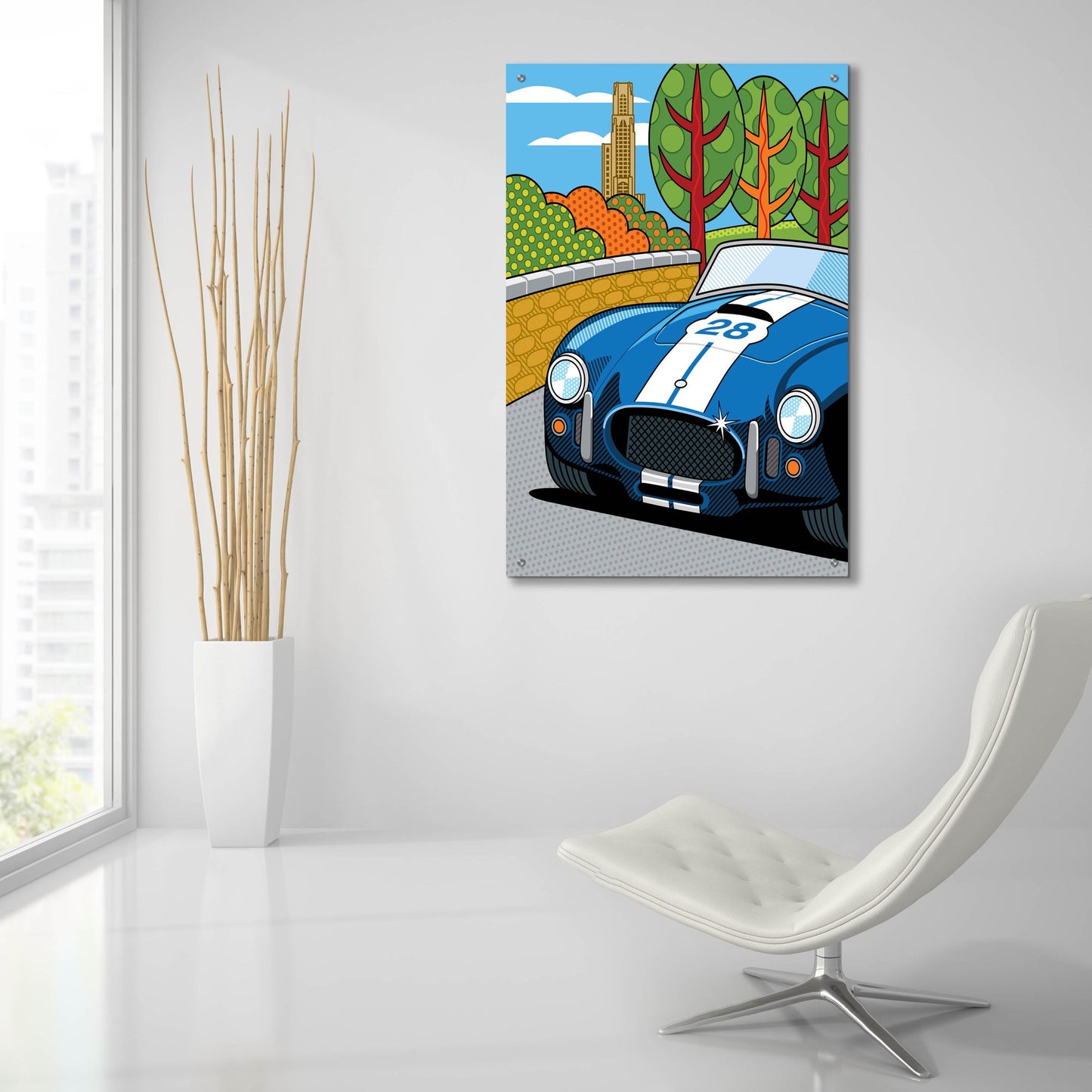 Epic Art 'Pittsburgh Vintage Grand Prix' by Ron Magnes, Acrylic Glass Wall Art,24x36