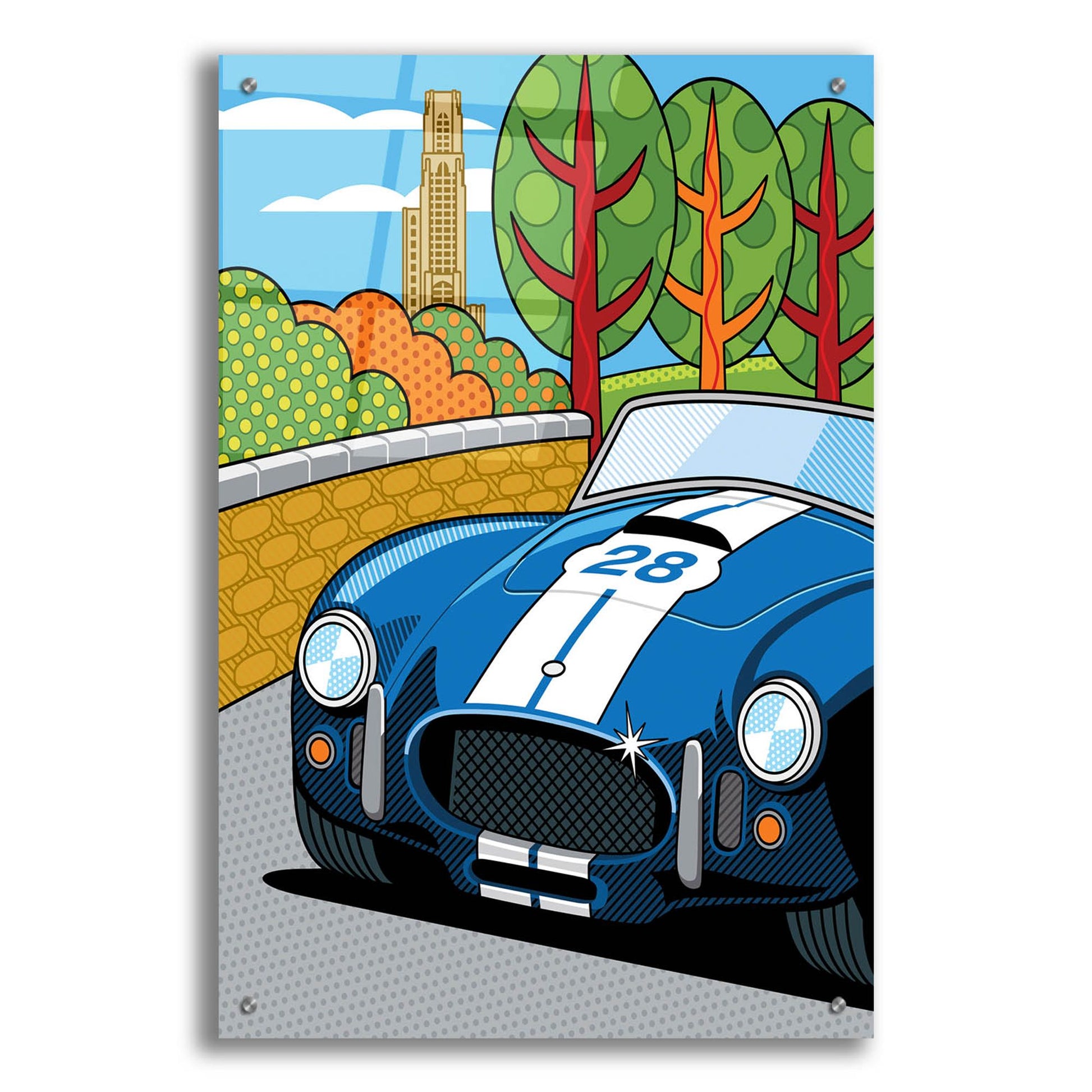 Epic Art 'Pittsburgh Vintage Grand Prix' by Ron Magnes, Acrylic Glass Wall Art,24x36