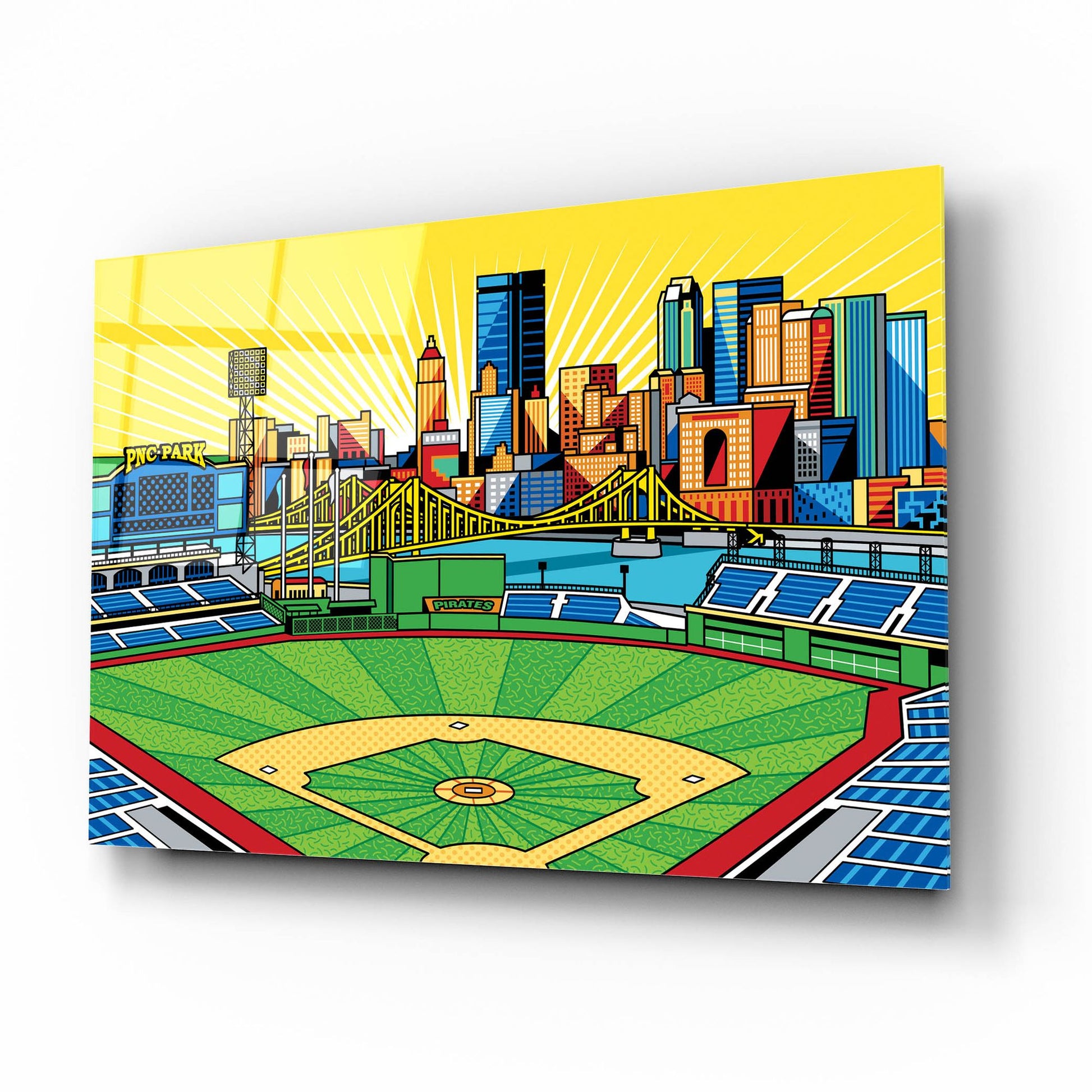Epic Art 'PNC Park Pittsburgh' by Ron Magnes, Acrylic Glass Wall Art,16x12