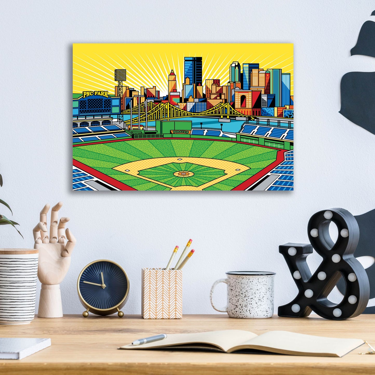 Epic Art 'PNC Park Pittsburgh' by Ron Magnes, Acrylic Glass Wall Art,16x12