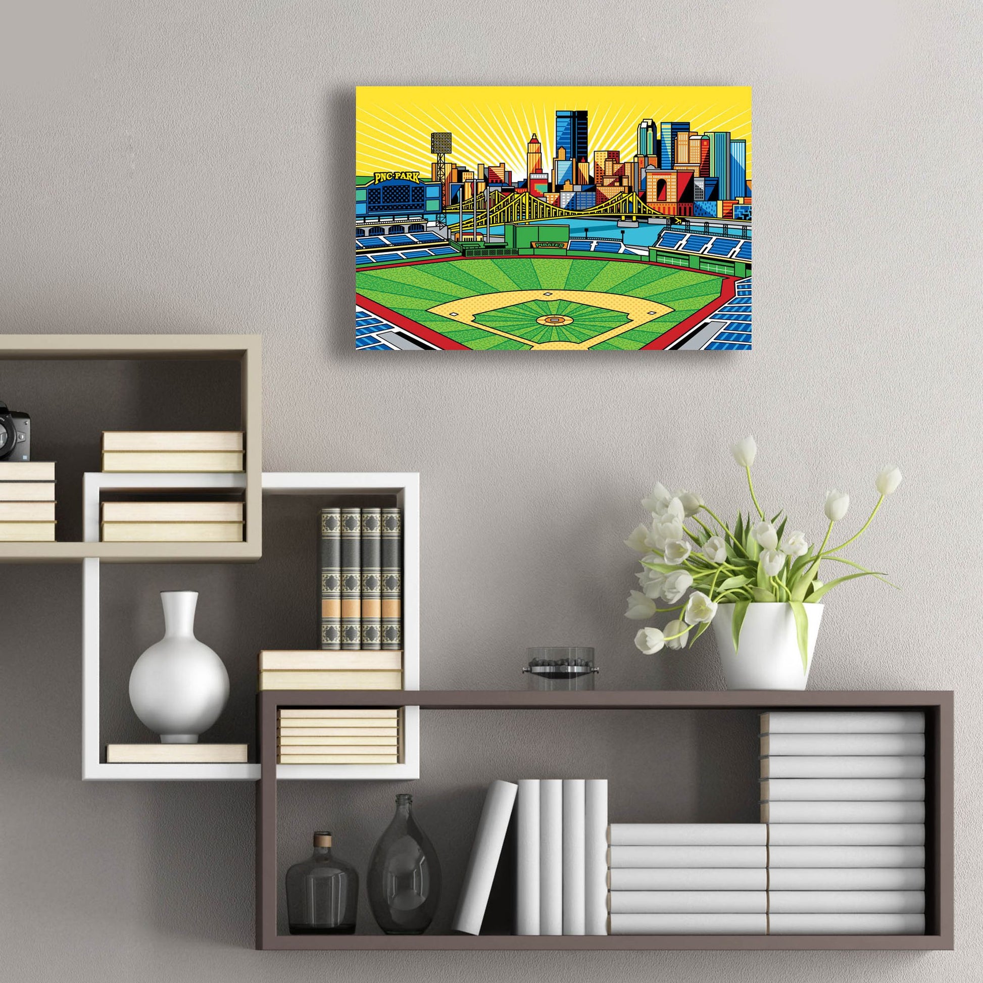 Epic Art 'PNC Park Pittsburgh' by Ron Magnes, Acrylic Glass Wall Art,24x16