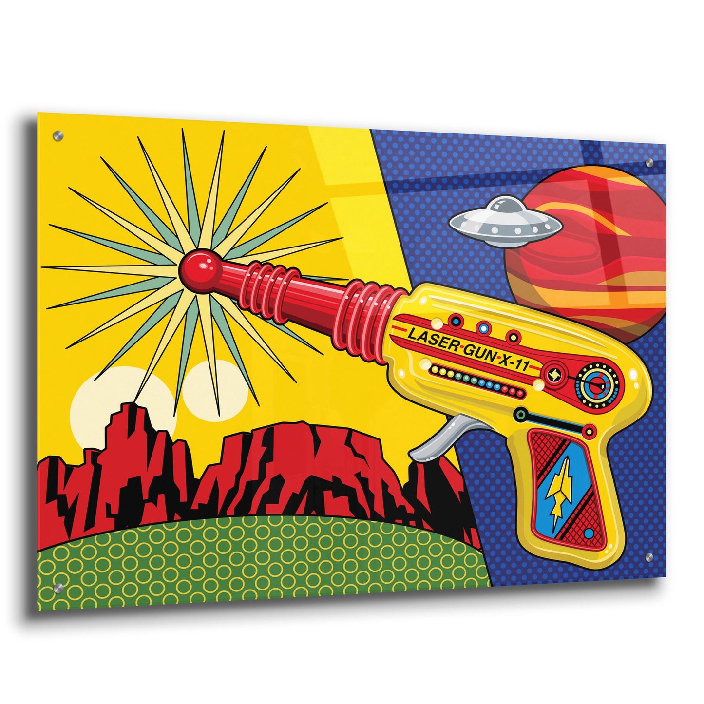 Epic Art 'Vintage Toy Laser Gun' by Ron Magnes, Acrylic Glass Wall Art,36x24