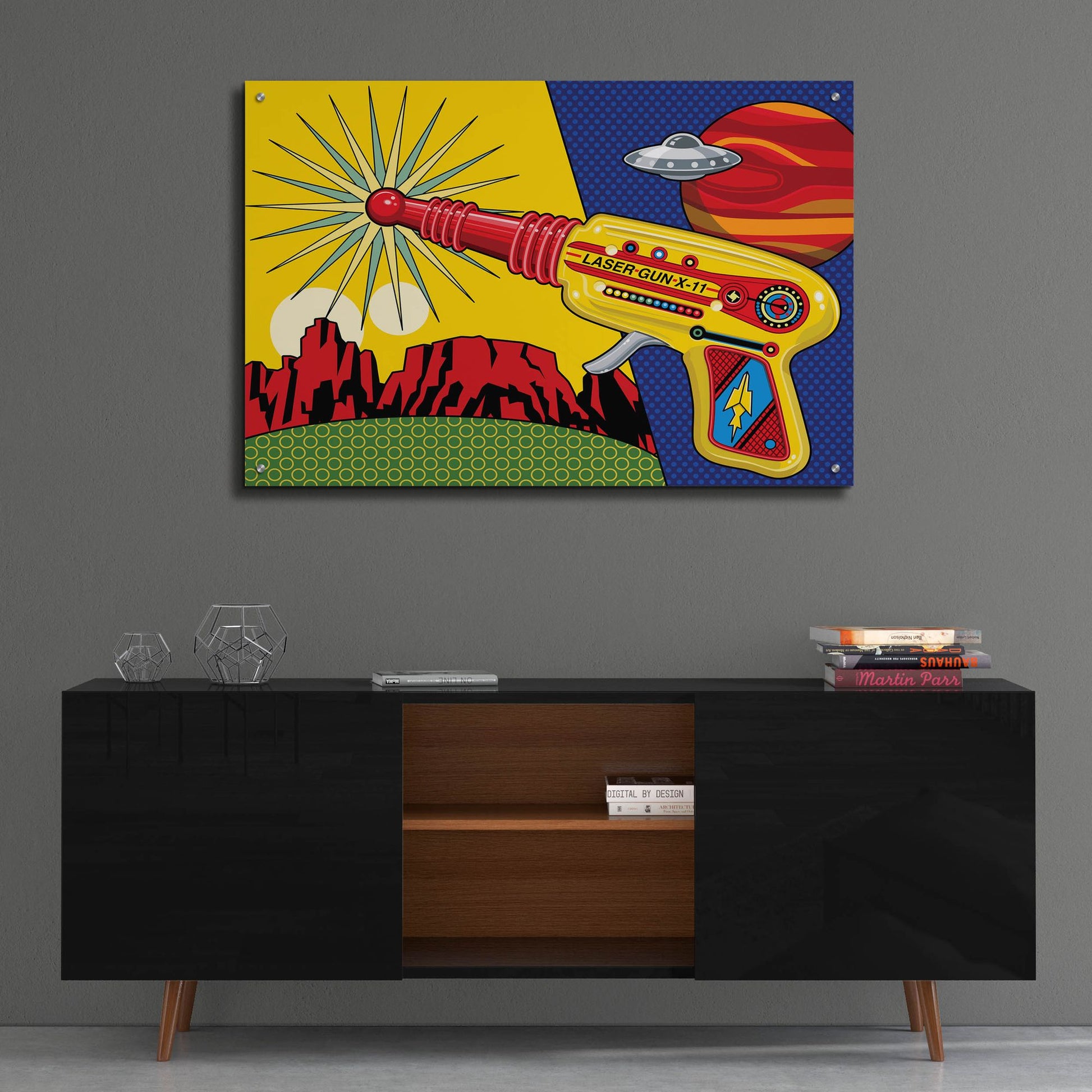 Epic Art 'Vintage Toy Laser Gun' by Ron Magnes, Acrylic Glass Wall Art,36x24