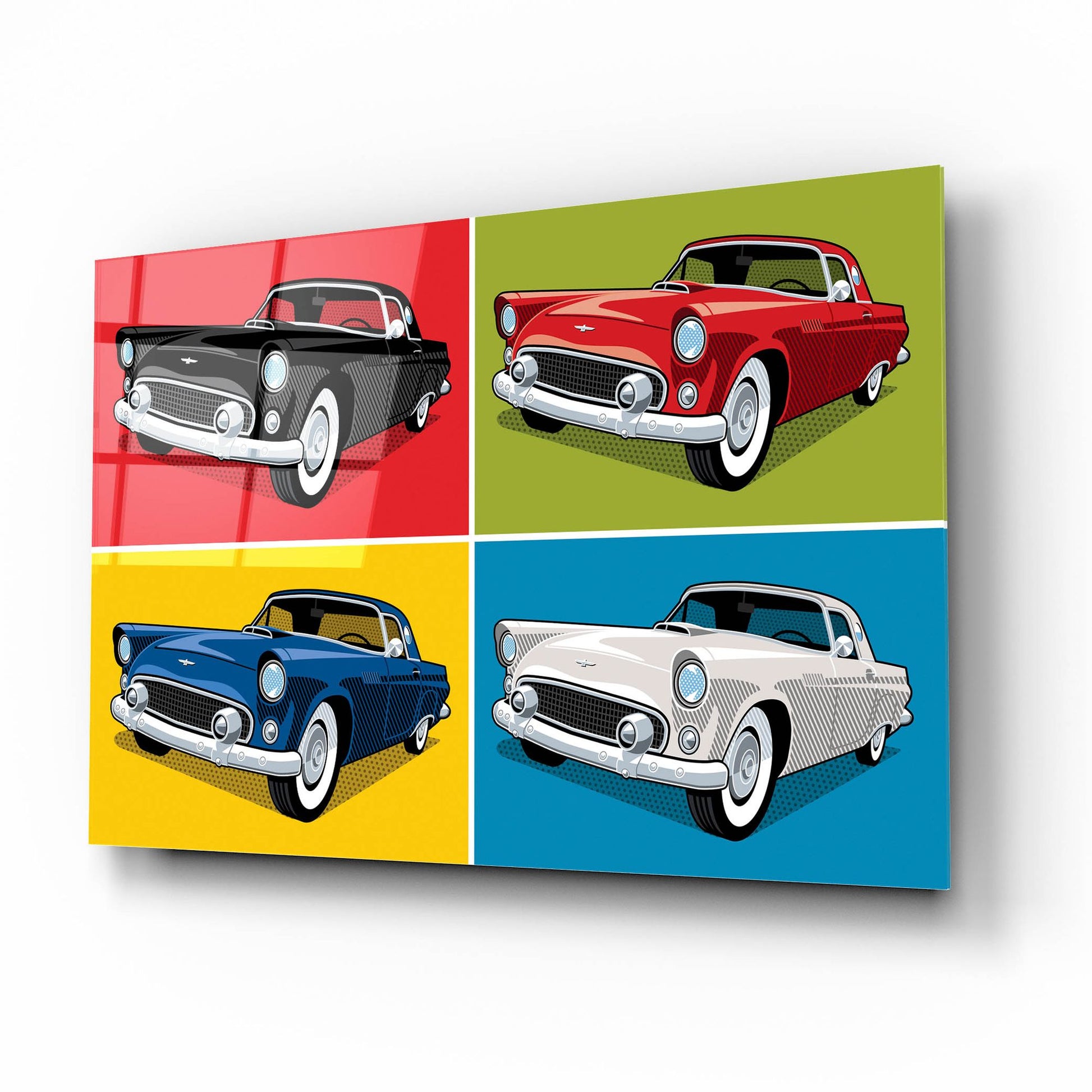 Epic Art '1956 Thunderbird Classic Car' by Ron Magnes, Acrylic Glass Wall Art,16x12