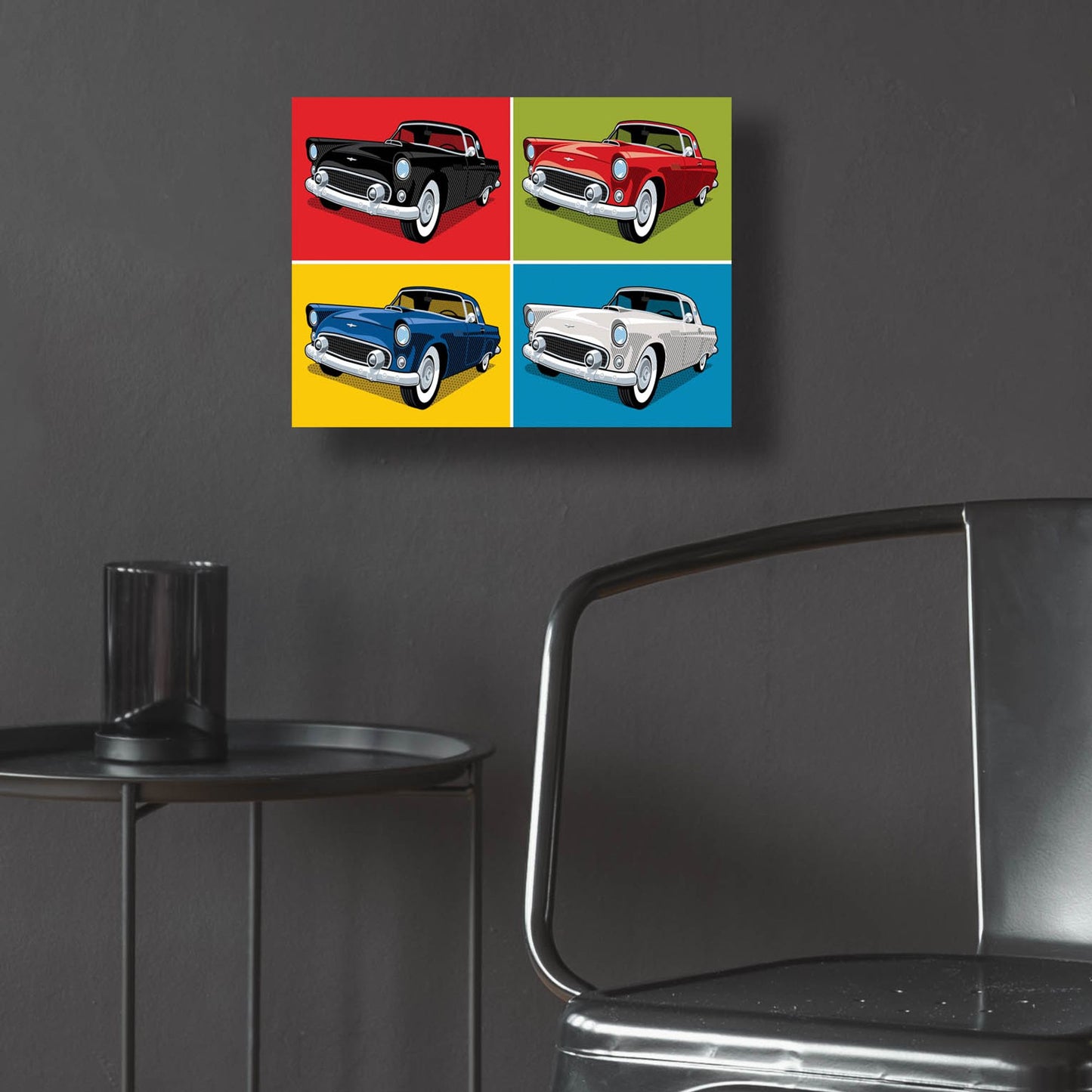 Epic Art '1956 Thunderbird Classic Car' by Ron Magnes, Acrylic Glass Wall Art,16x12