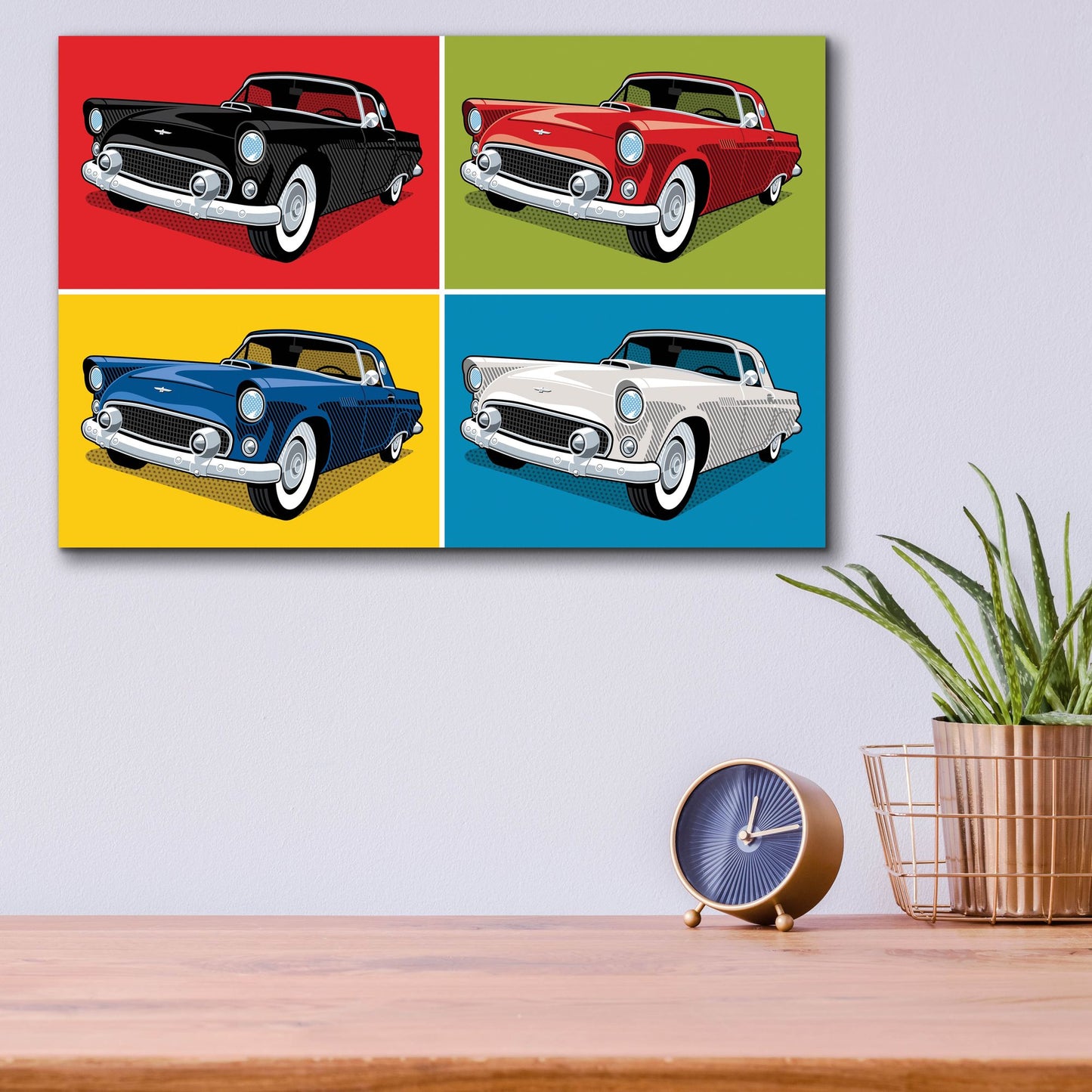 Epic Art '1956 Thunderbird Classic Car' by Ron Magnes, Acrylic Glass Wall Art,16x12