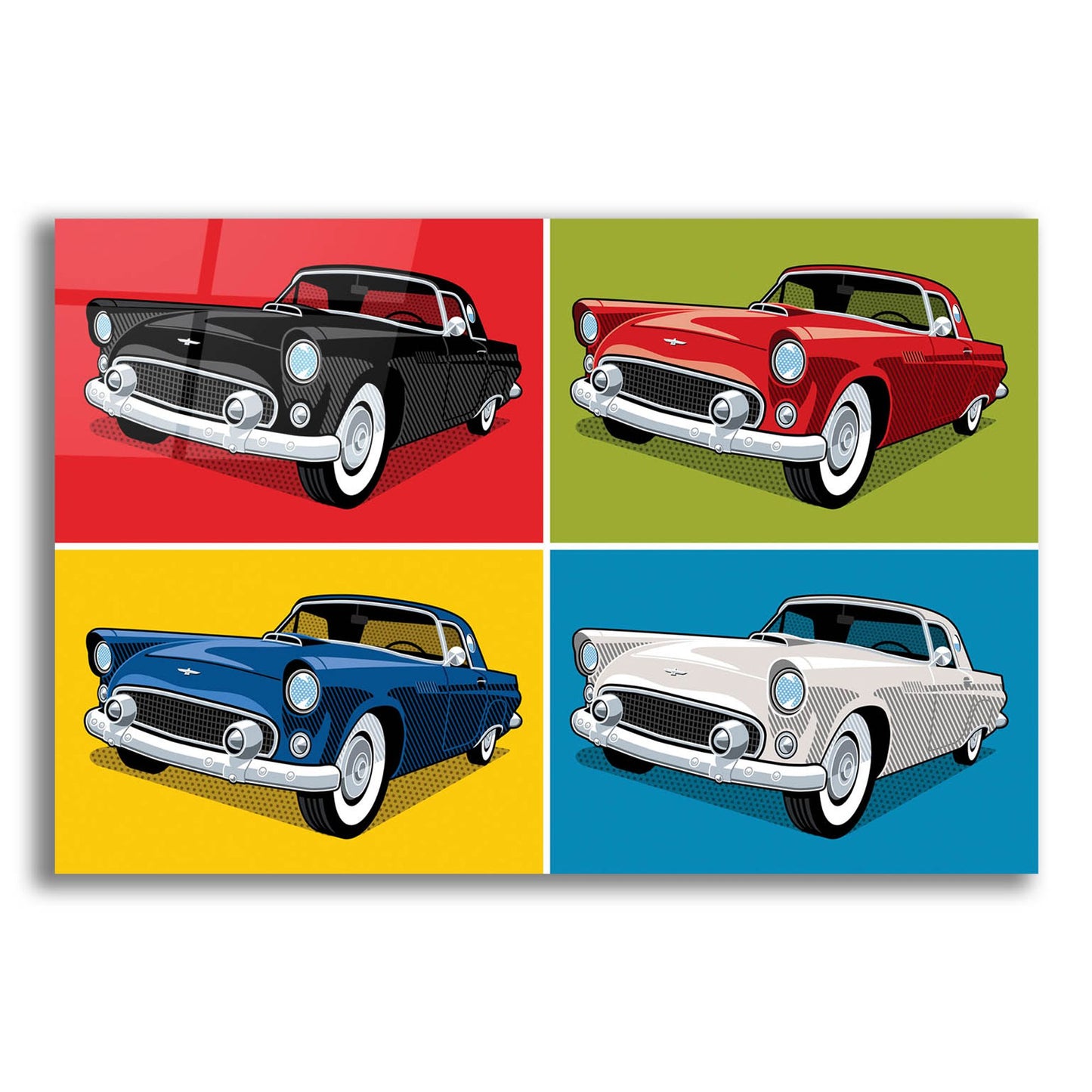 Epic Art '1956 Thunderbird Classic Car' by Ron Magnes, Acrylic Glass Wall Art,16x12