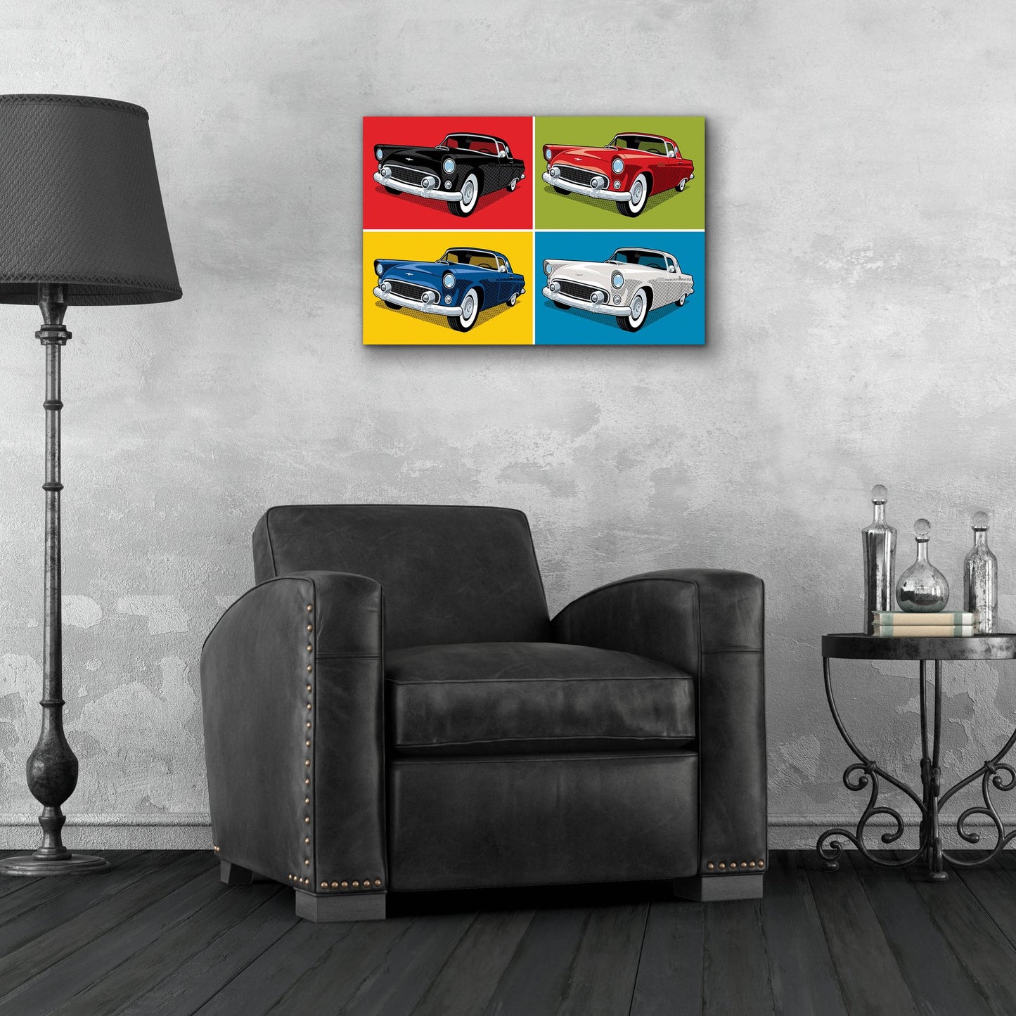 Epic Art '1956 Thunderbird Classic Car' by Ron Magnes, Acrylic Glass Wall Art,24x16