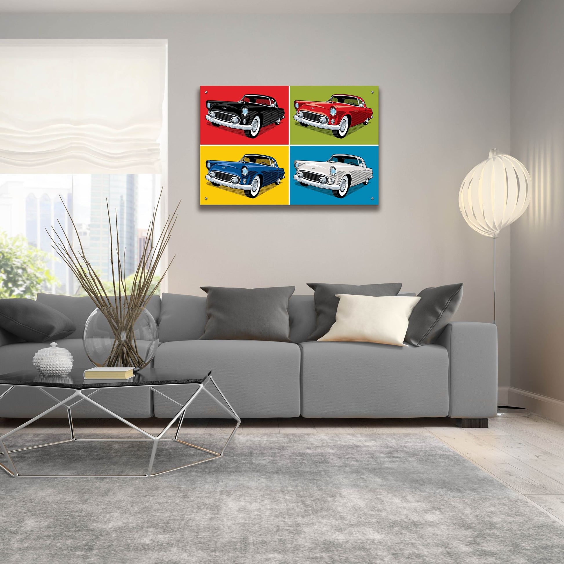 Epic Art '1956 Thunderbird Classic Car' by Ron Magnes, Acrylic Glass Wall Art,36x24