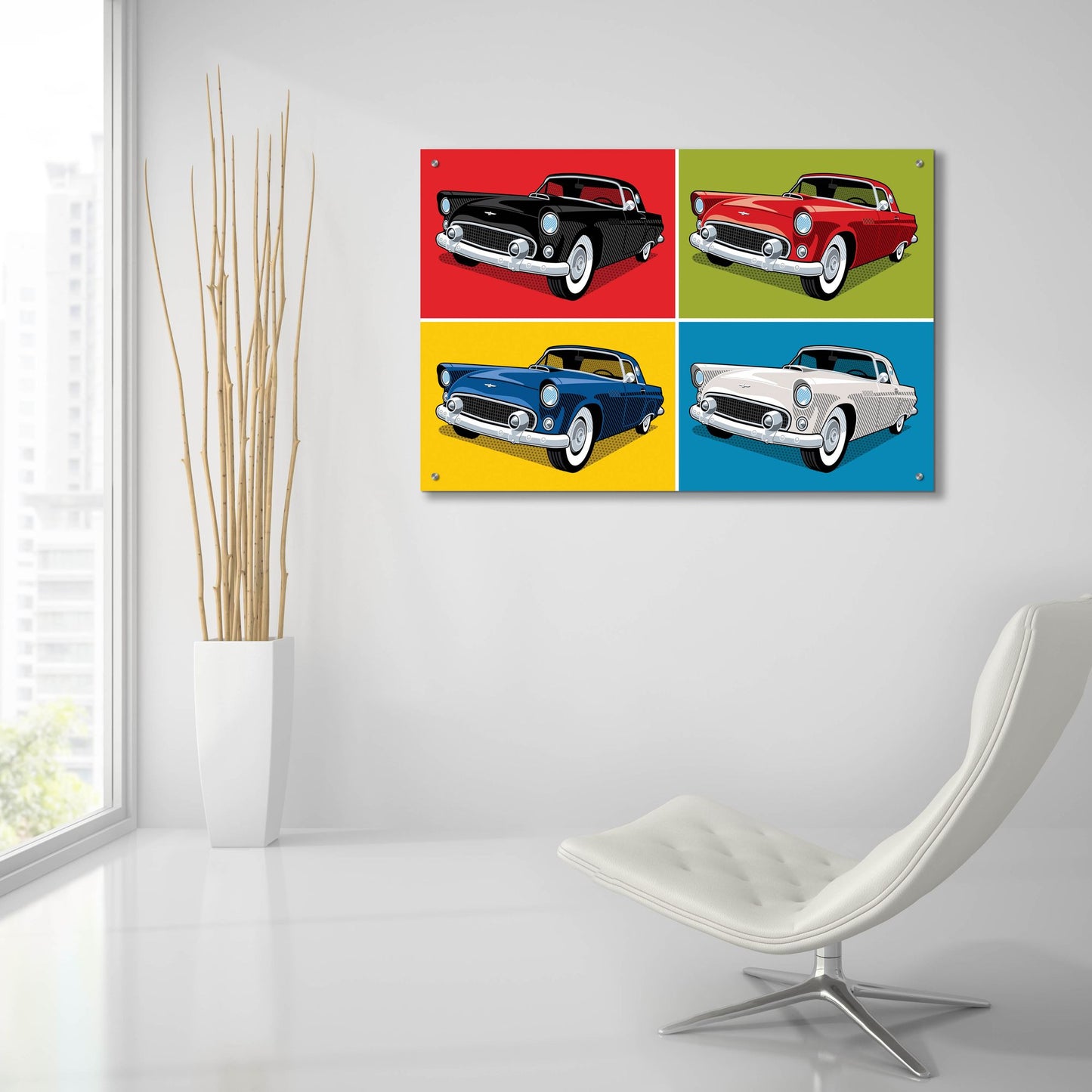 Epic Art '1956 Thunderbird Classic Car' by Ron Magnes, Acrylic Glass Wall Art,36x24