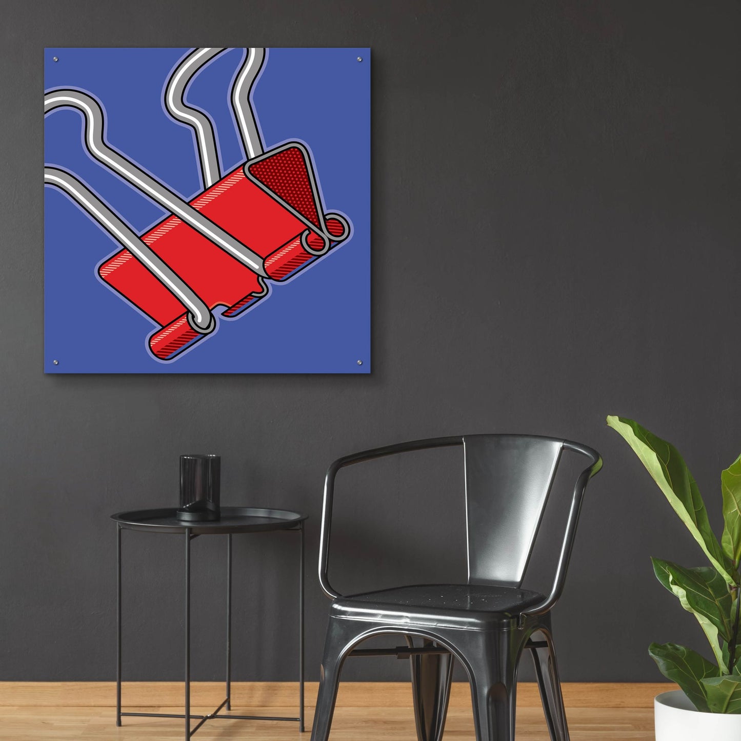 Epic Art 'Paper Clip Office Supply' by Ron Magnes, Acrylic Glass Wall Art,36x36