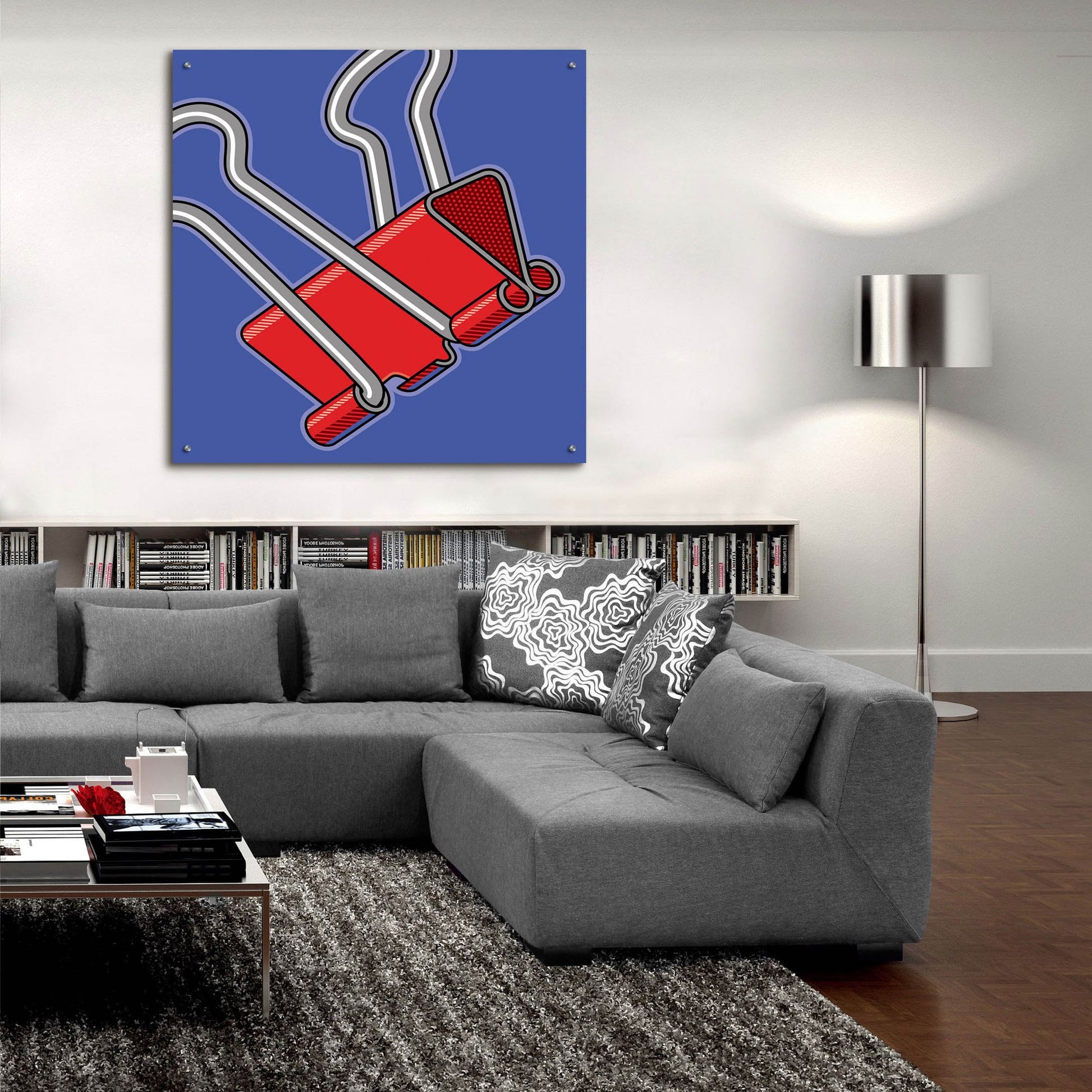 Epic Art 'Paper Clip Office Supply' by Ron Magnes, Acrylic Glass Wall Art,36x36