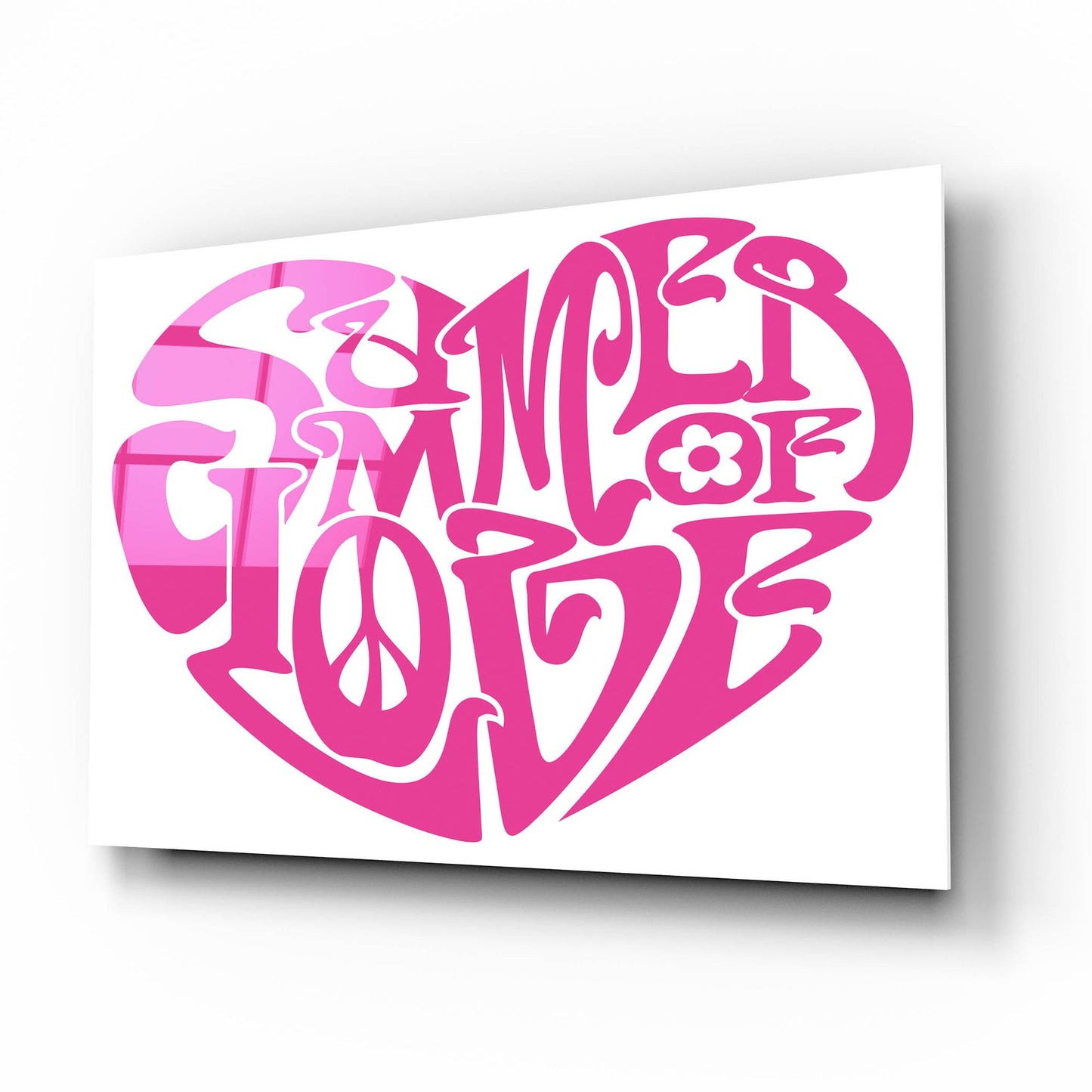 Epic Art 'Summer Of Love Heart' by Ron Magnes, Acrylic Glass Wall Art,16x12