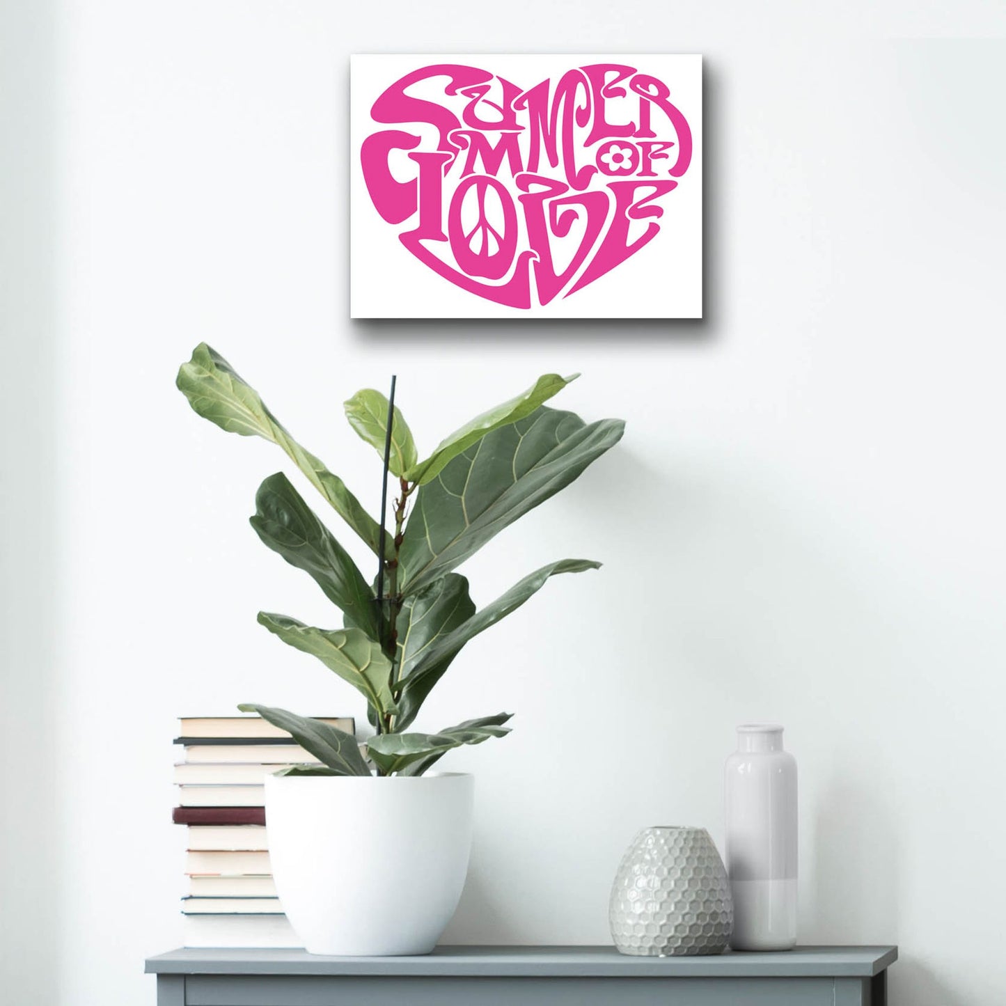 Epic Art 'Summer Of Love Heart' by Ron Magnes, Acrylic Glass Wall Art,16x12