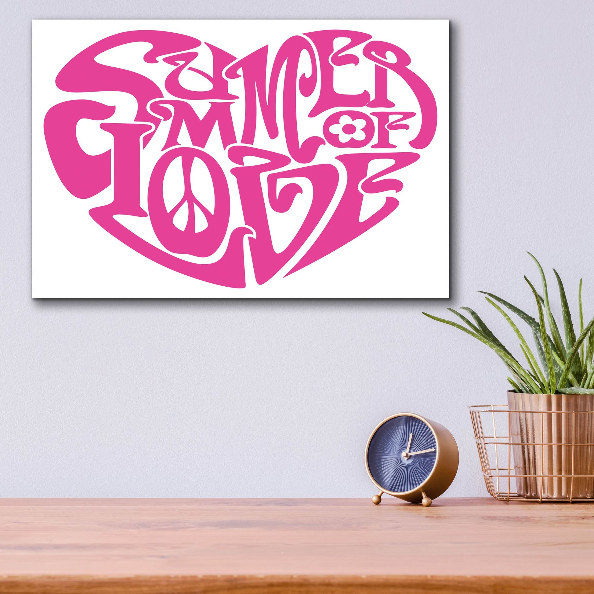 Epic Art 'Summer Of Love Heart' by Ron Magnes, Acrylic Glass Wall Art,16x12