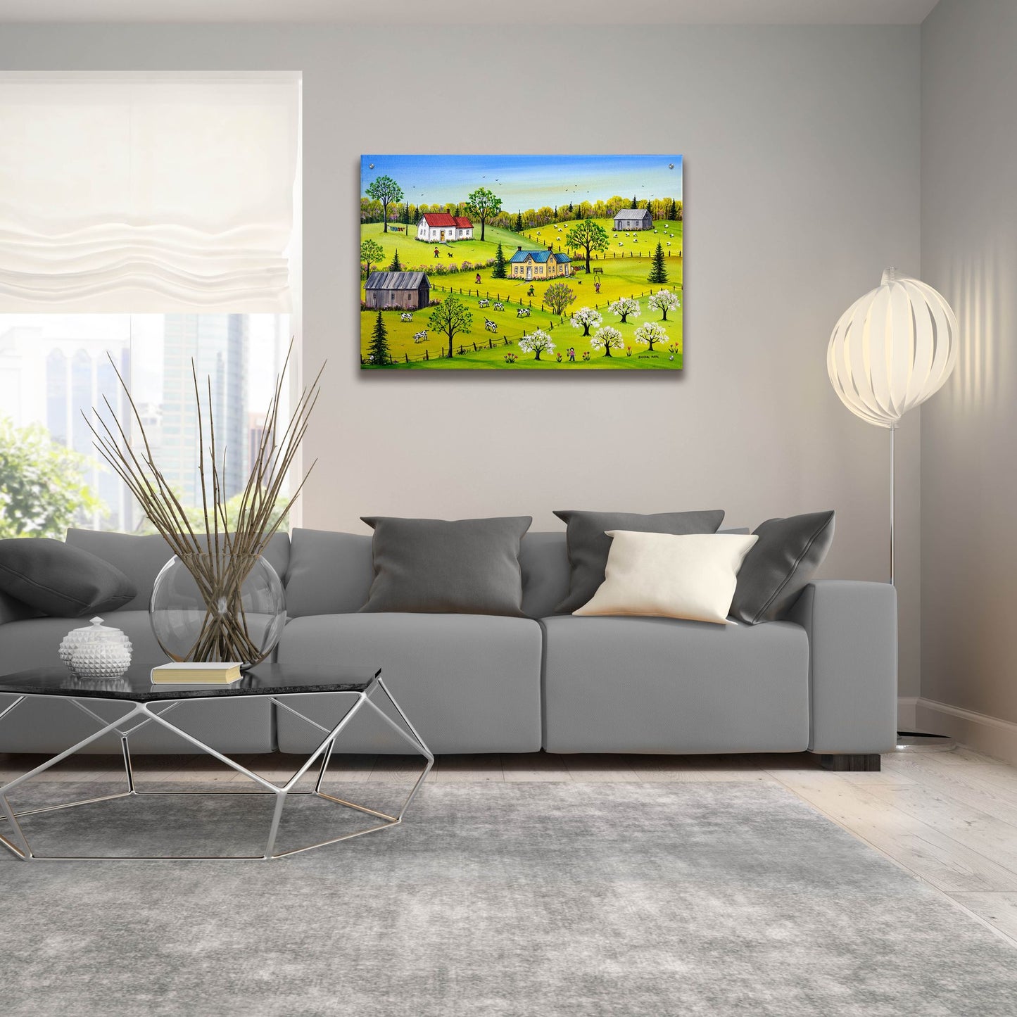 Epic Art 'Apple Blossom Time' by Sharon Mark, Acrylic Glass Wall Art,36x24